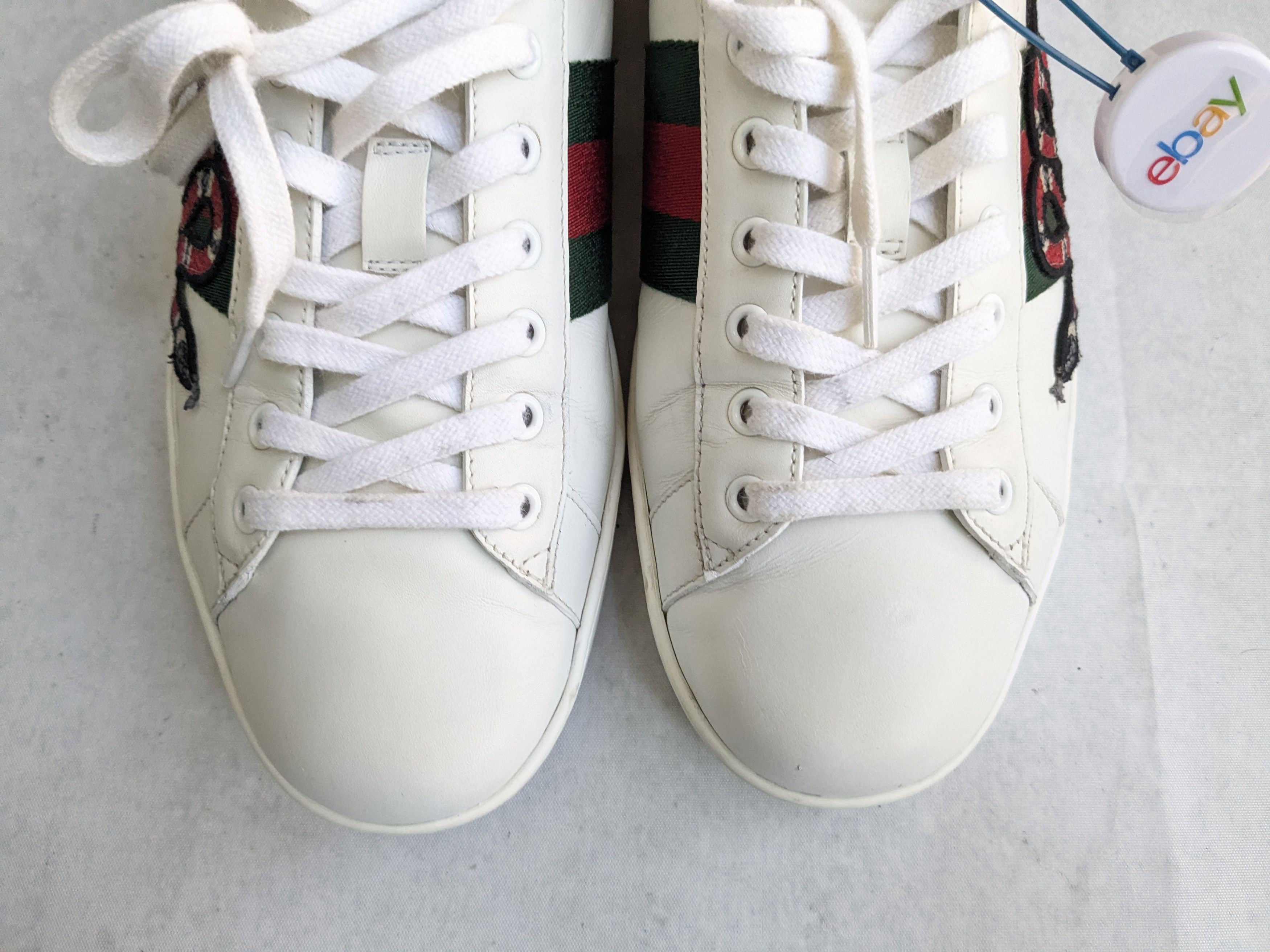 Gucci Gucci Ace Sneakers Snake 10 White Low Tops Leather Size US 10 / EU 43 - 2 Thumbnail