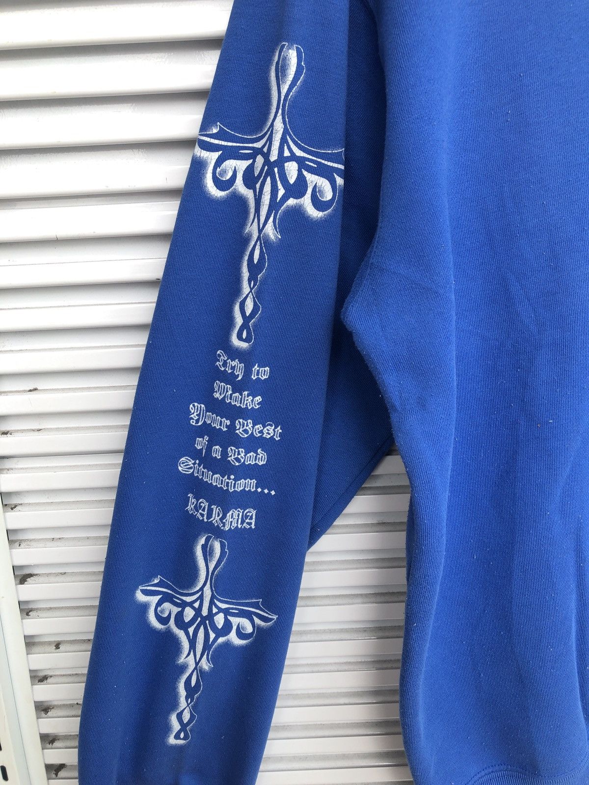 Japanese Brand Vintage Karma Chrome Cross Hearts Wings Crewneck Size US L / EU 52-54 / 3 - 4 Thumbnail