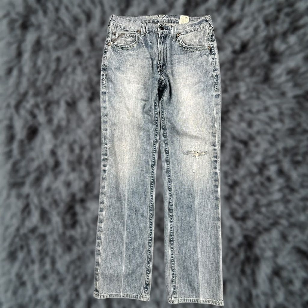 Ariat Ariat M5 Straight Gambler Stackable Jeans 34x36 Light Wash Men’s Size US 34 / EU 50 - 1 Thumbnail