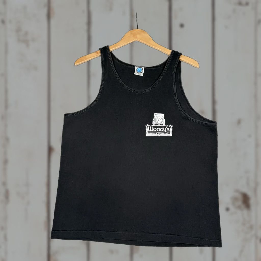 Vintage Vintage 90s Woody's Saloon & Restaurant Men's Large Black Tank Top User: Vintage 90s Woody's Saloon & Restaurant Men's Large Black Tank Top Size US L / EU 52-54 / 3 - 1 Thumbnail