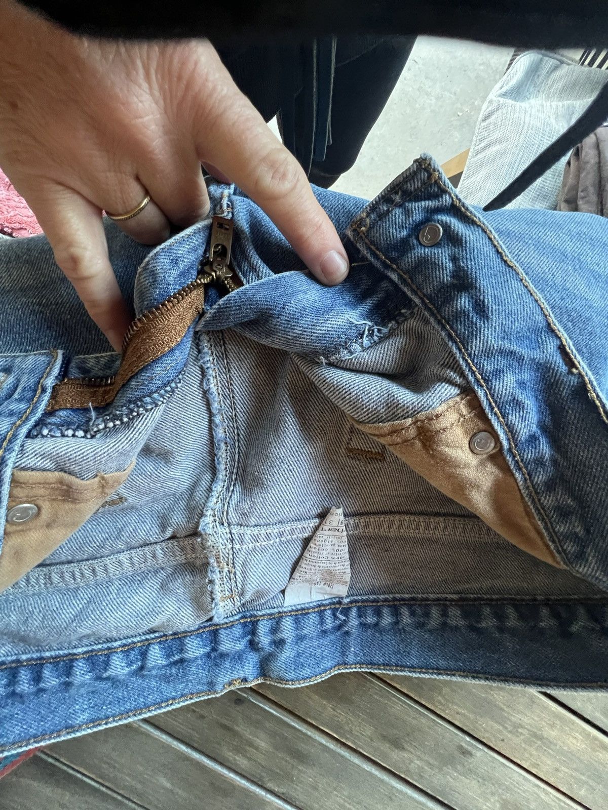 Carhartt Perfectly worn in vintage light blue denim CARHARTT jeans Size US 31 - 6 Thumbnail