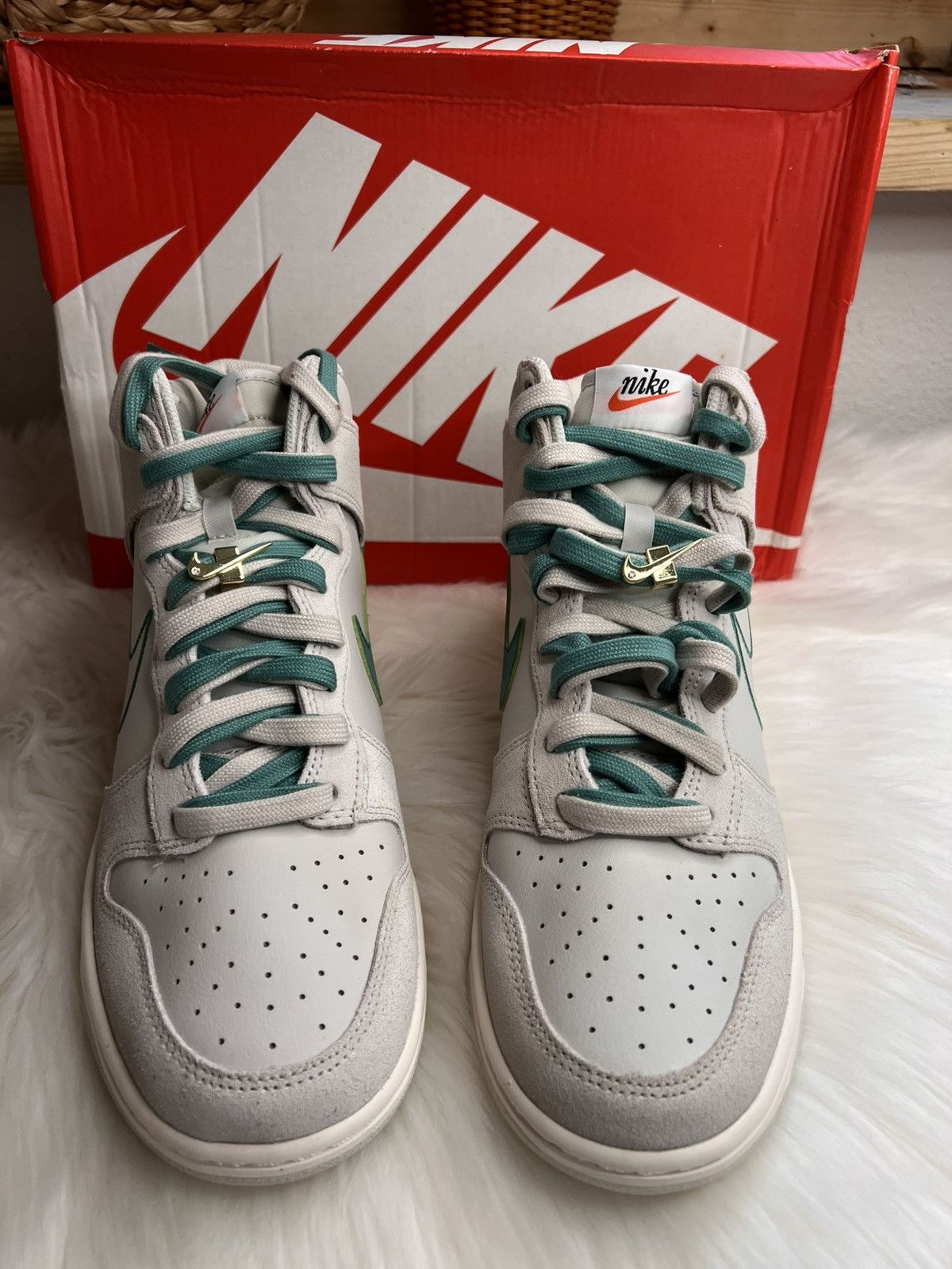 Nike NIKE Dunk High "First Use Pack Green Noise" Sneaker NIB Size US 10 / EU 43 - 2 Thumbnail