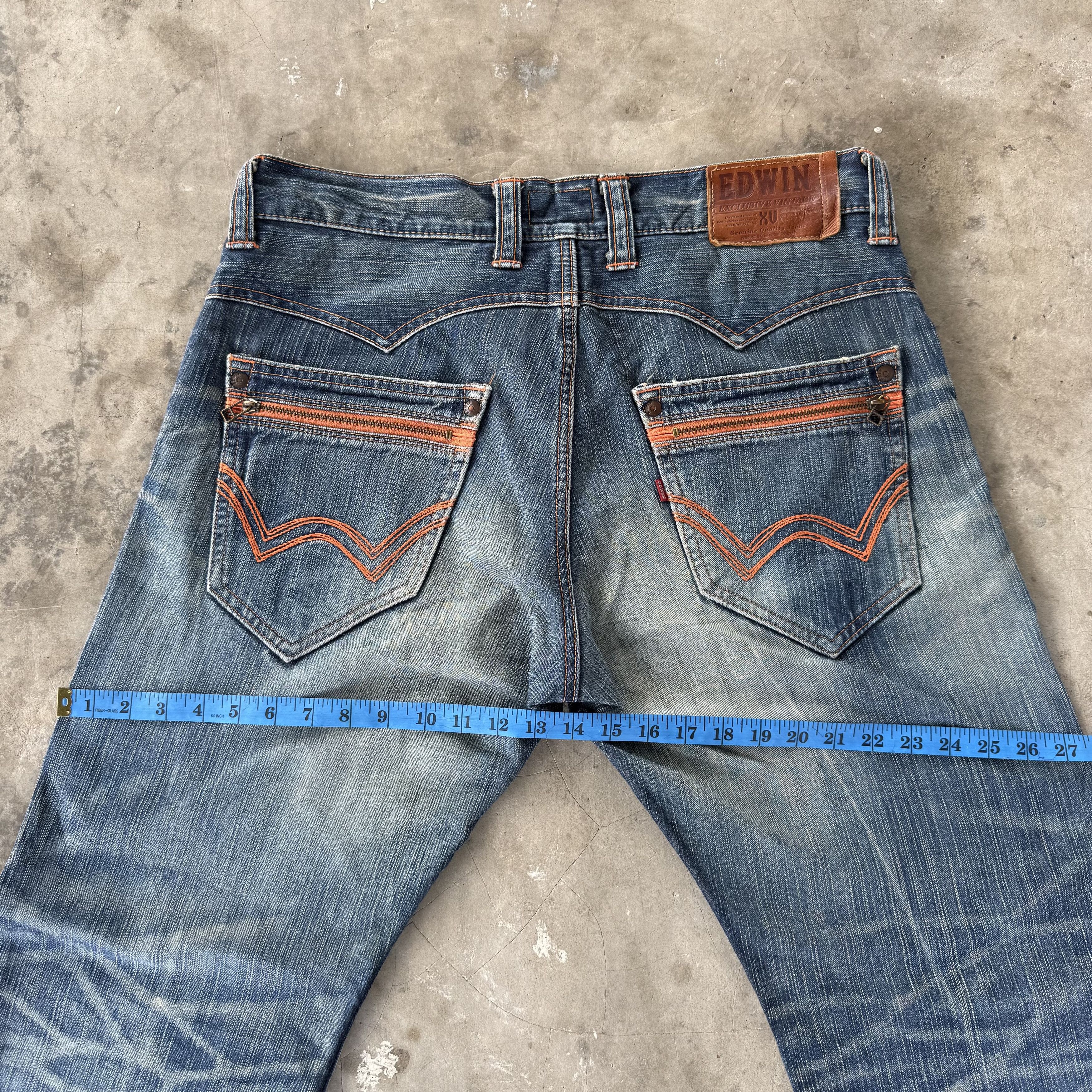 Edwin W38x30 Vintage Edwin Faded Ripped Denim Jean Pants Size US 38 / EU 54 - 14 Thumbnail