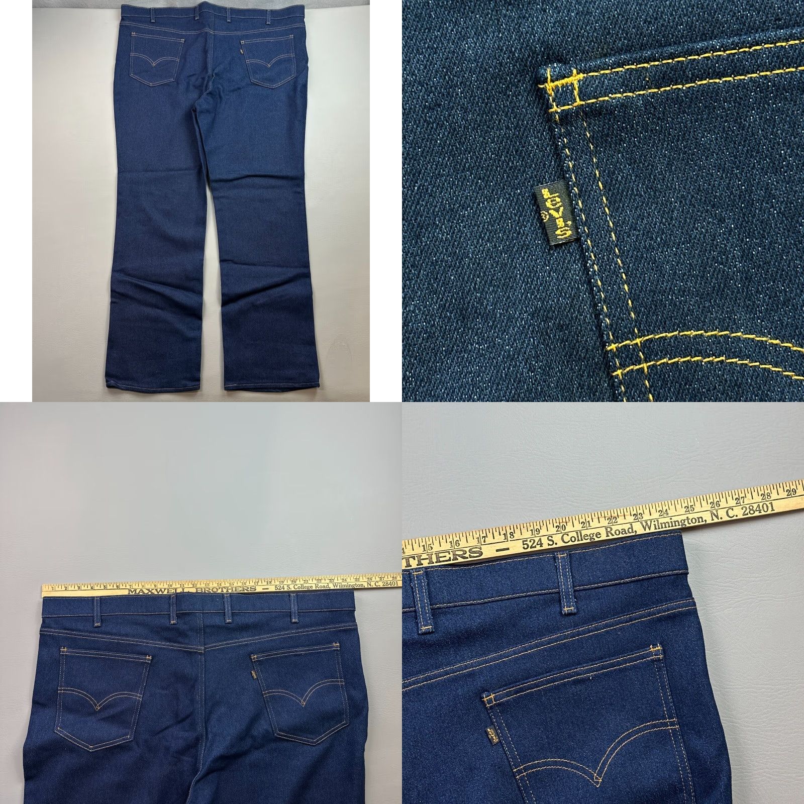 Levi's Vintage Levi's Jeans Mens 50x32 Dark Wash Skosh More Room Stretch USA 80s NOS Size US 34 / EU 50 - 9 Thumbnail