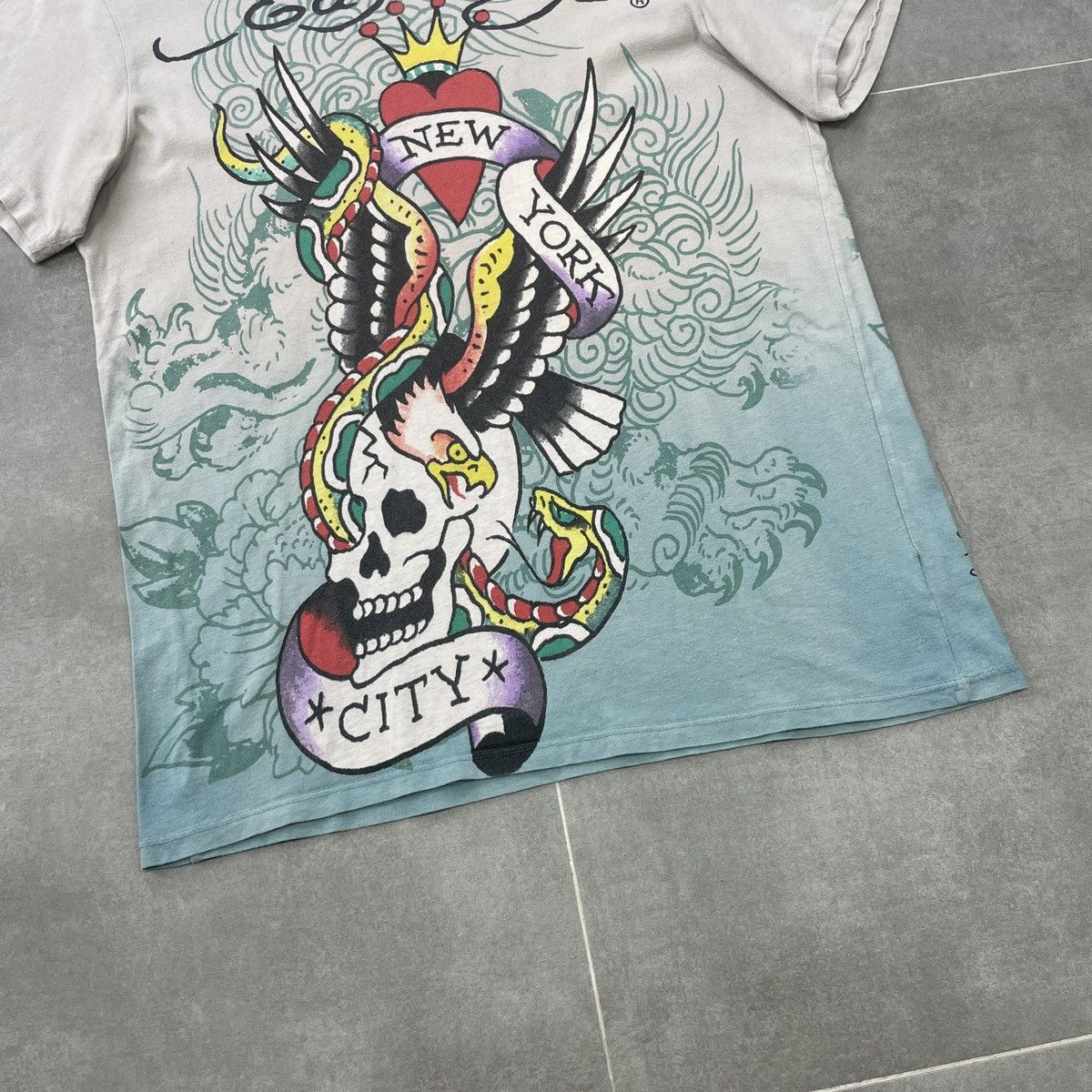 Christian Audigier × Ed Hardy Ed Hardy by Christian Audigier Skull New York T-Shirt Size M Size US M / EU 48-50 / 2 - 5 Thumbnail