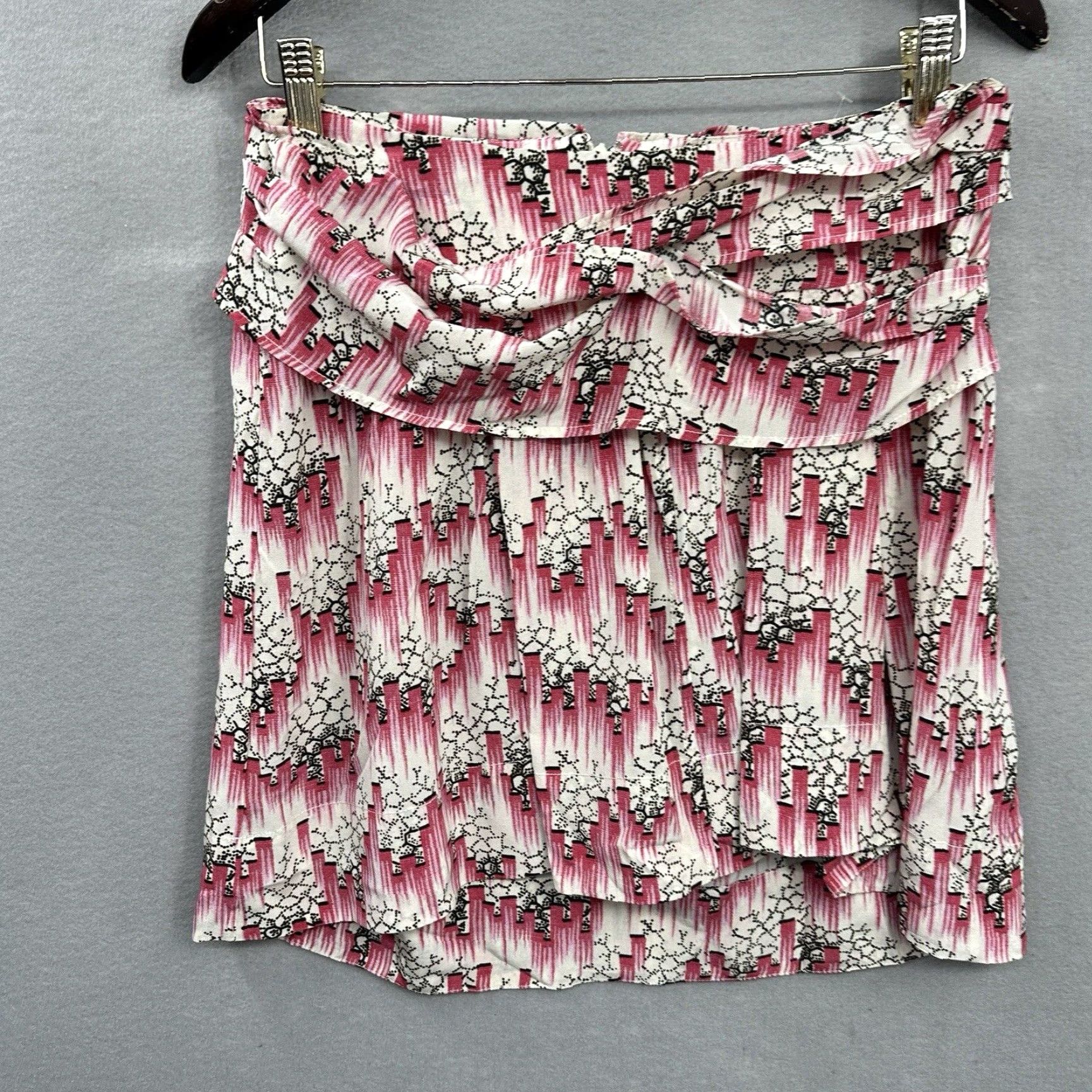 Isabel Marant ISABEL MARANT Skirt Womens S Pink Knit Mini Ruffle 90s Bohemian Womens Size 28" / US 6 / IT 42 - 2 Thumbnail