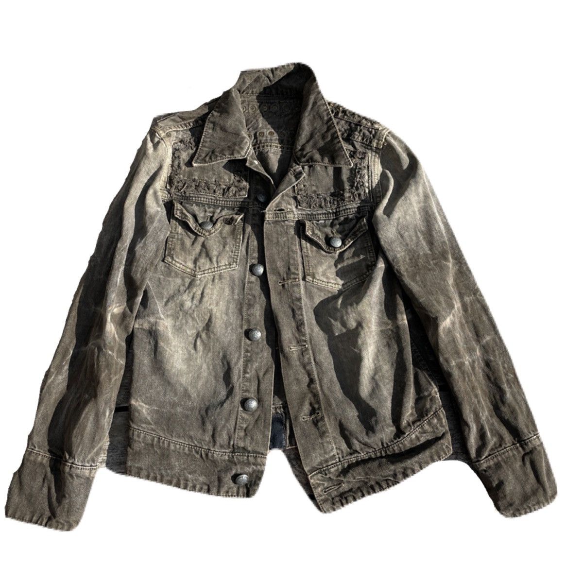 If Six Was Nine 2000s Japanese archive Vkei Distressed Stud Jacket Y2K Size US S / EU 44-46 / 1 - 2 Thumbnail