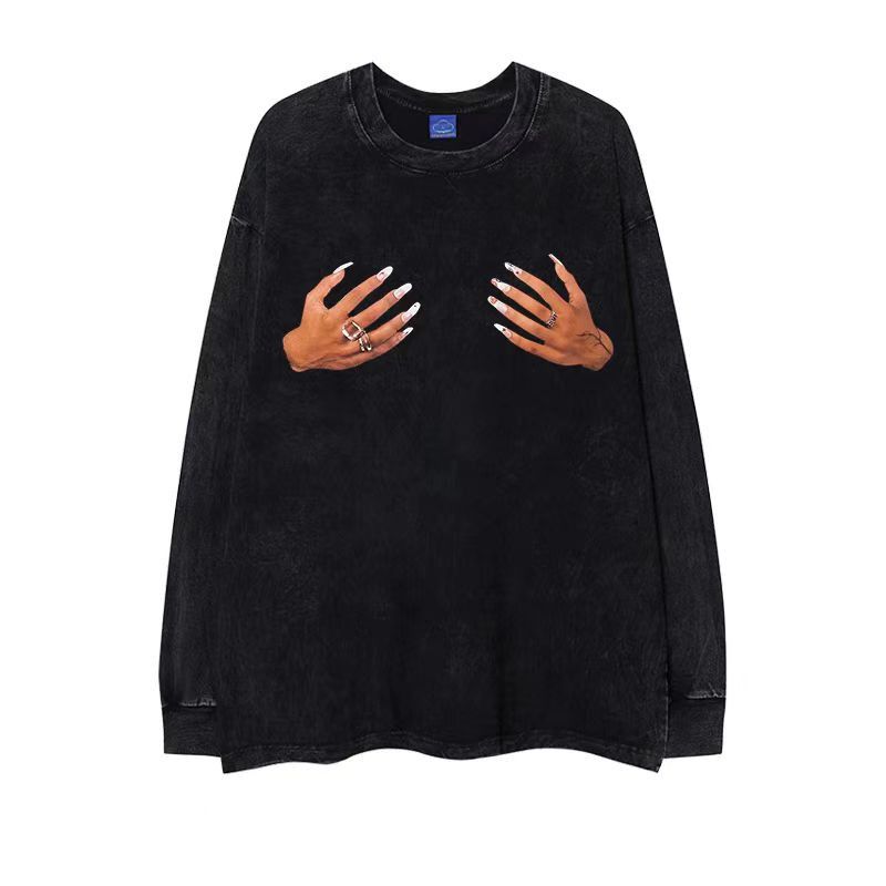 Japanese Brand × Vintage Vintage Hip Hop Hand Printed Aged Long Sleeve T-Shirt Size US L / EU 52-54 / 3 - 1 Thumbnail
