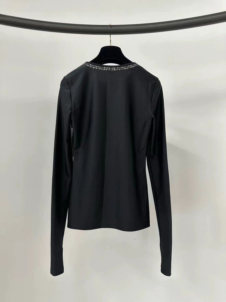 Chanel Chanel Hot diamond love black undershirt long sleeves Size XXS / US 00 / IT 34 - 2 Thumbnail