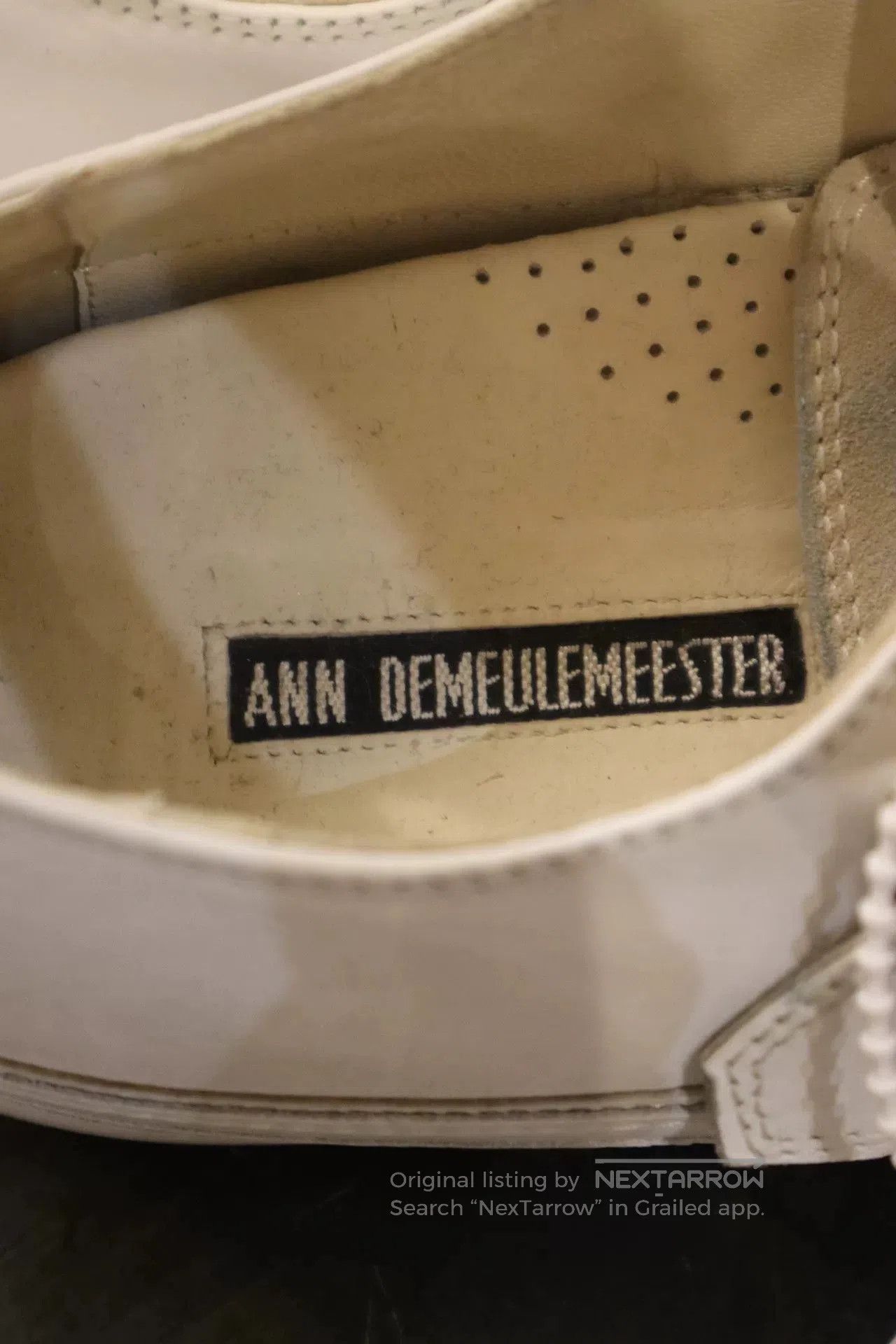 Ann Demeulemeester Leather Plate Shoes.