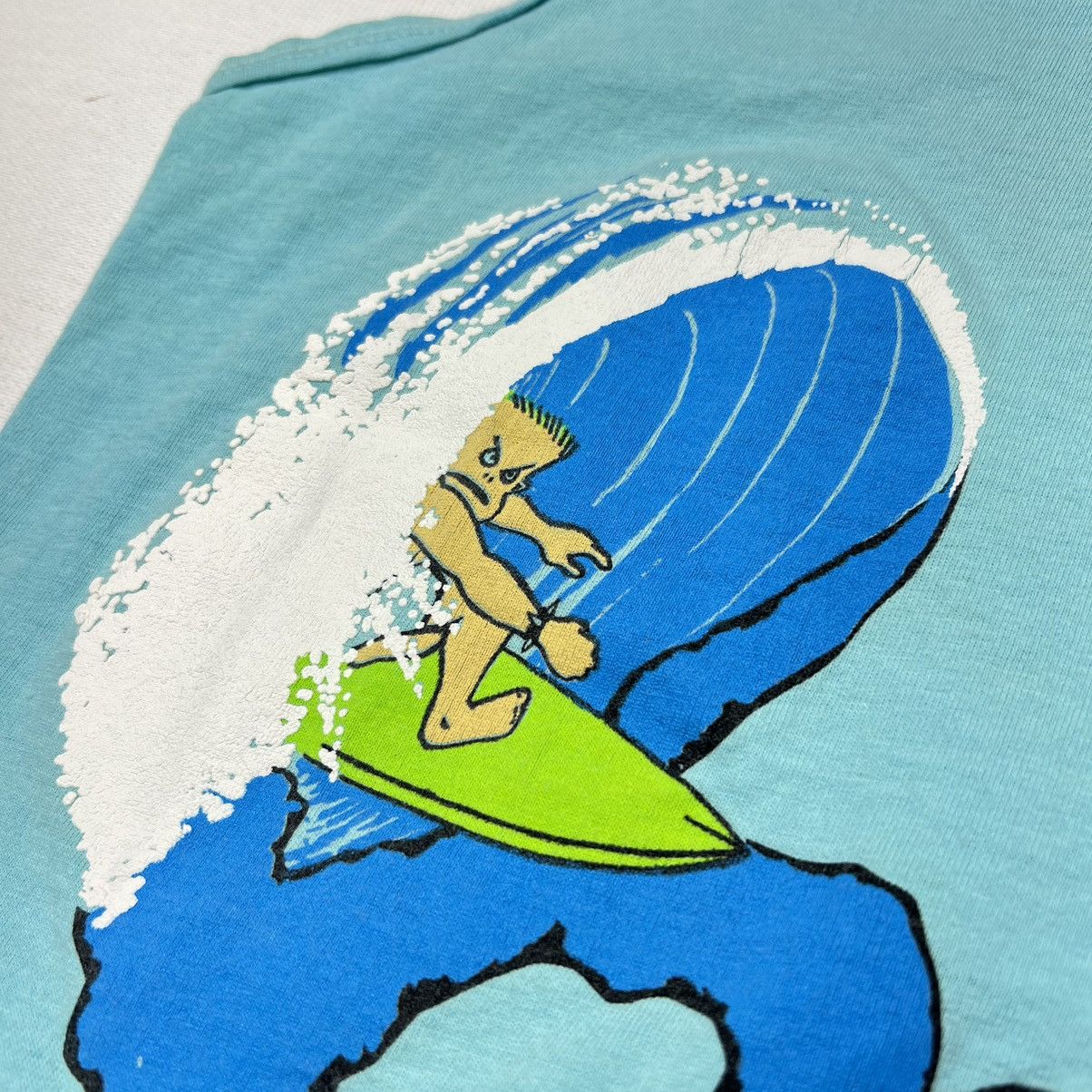 Anvil × Vintage Lifes A Beach Tee Shirt Sleeveless Surf Cartoon 90s Size US L / EU 52-54 / 3 - 15 Thumbnail
