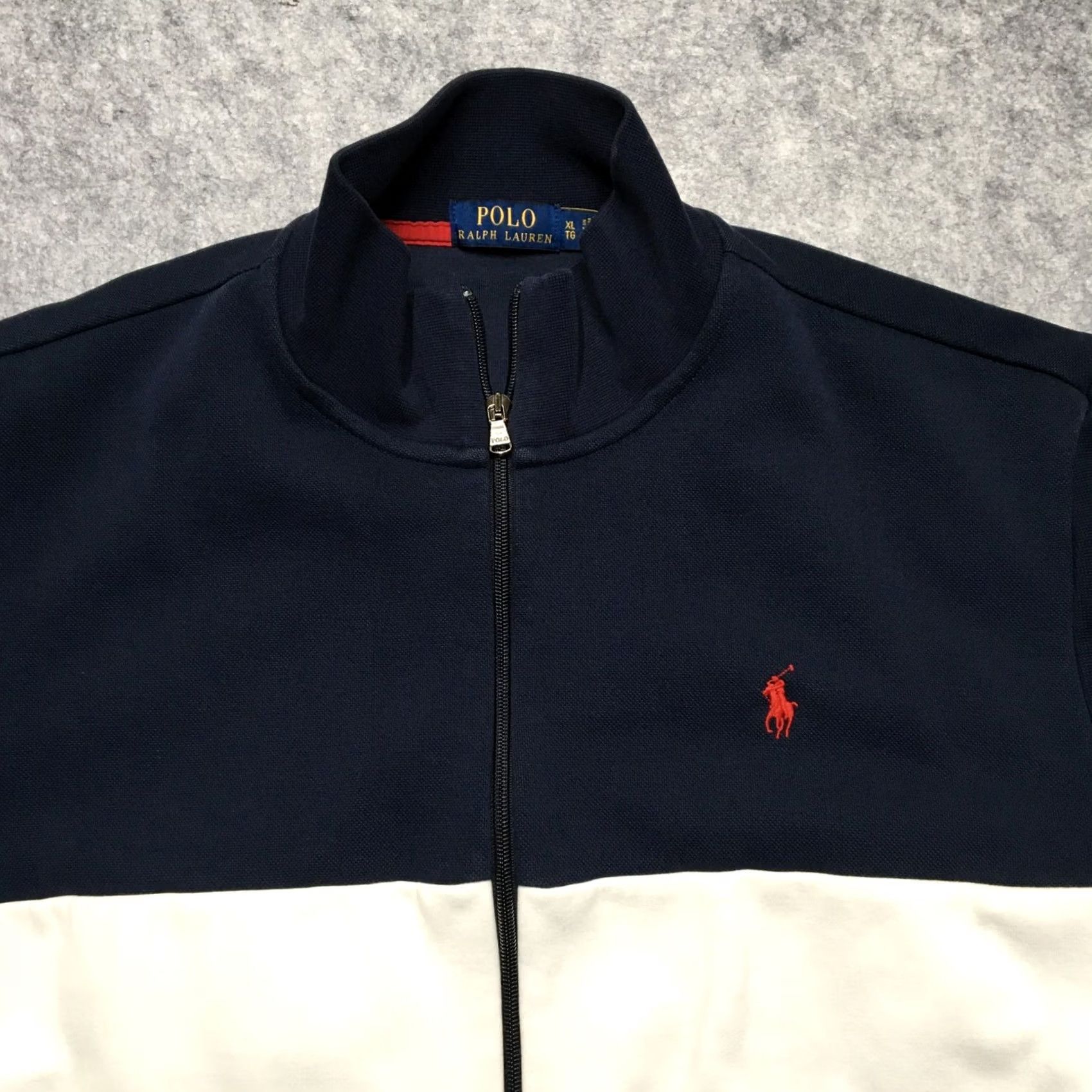 Polo Ralph Lauren Polo Ralph Lauren Track Jacket Mens XL Navy Blue Pony USA Stripe Red White Jacket Size US XL / EU 56 / 4 - 6 Thumbnail
