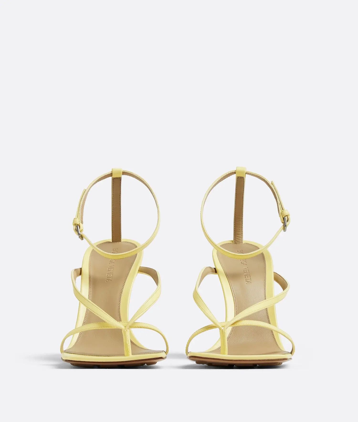 Bottega Veneta o1n1vont1224 Stretch Lace Up Sandals in Lemonade Size US 12 / IT 42 - 2 Thumbnail