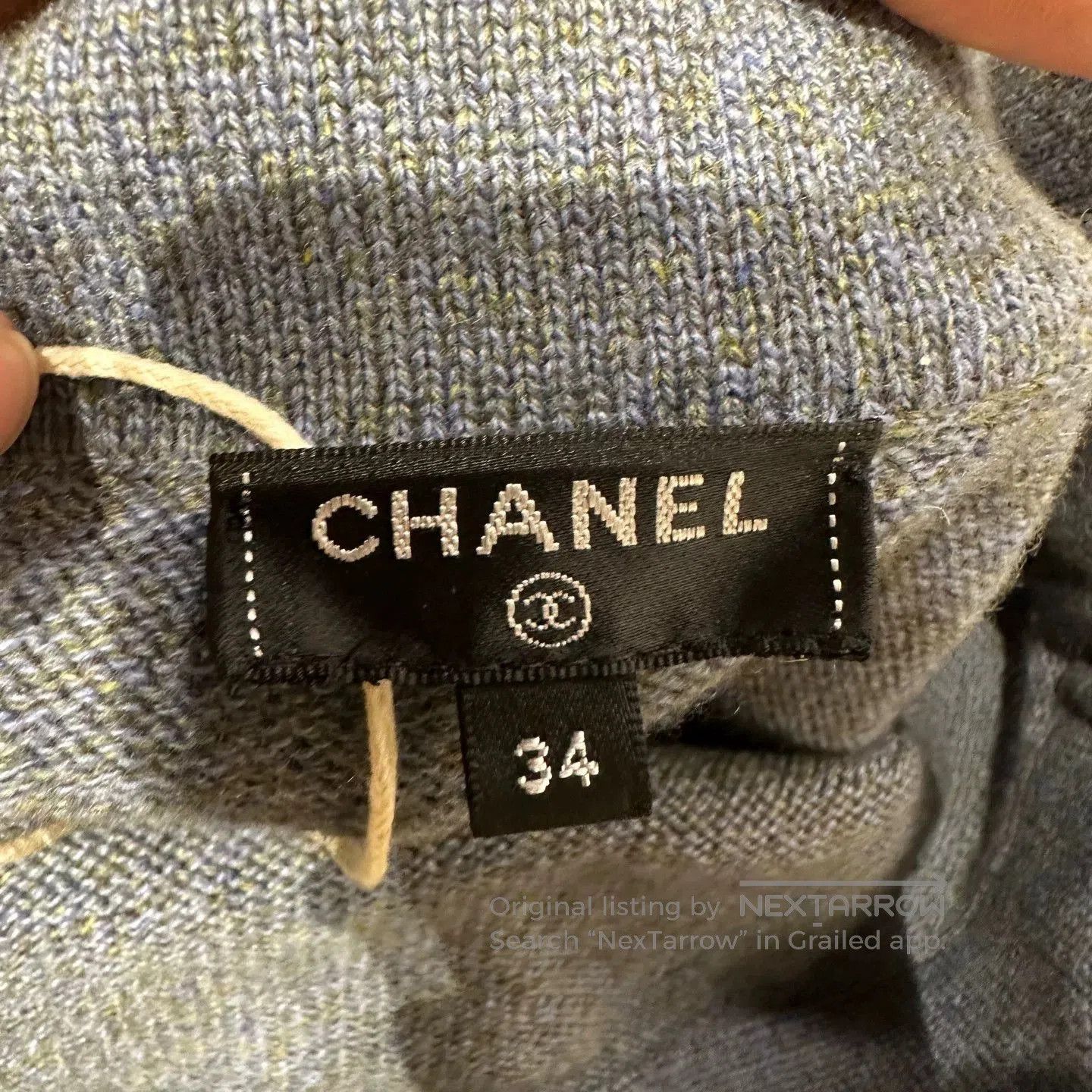 Chanel Chanel Color-Blocked Logo Clasp Cashmere Skirt. Size 33" - 3 Thumbnail