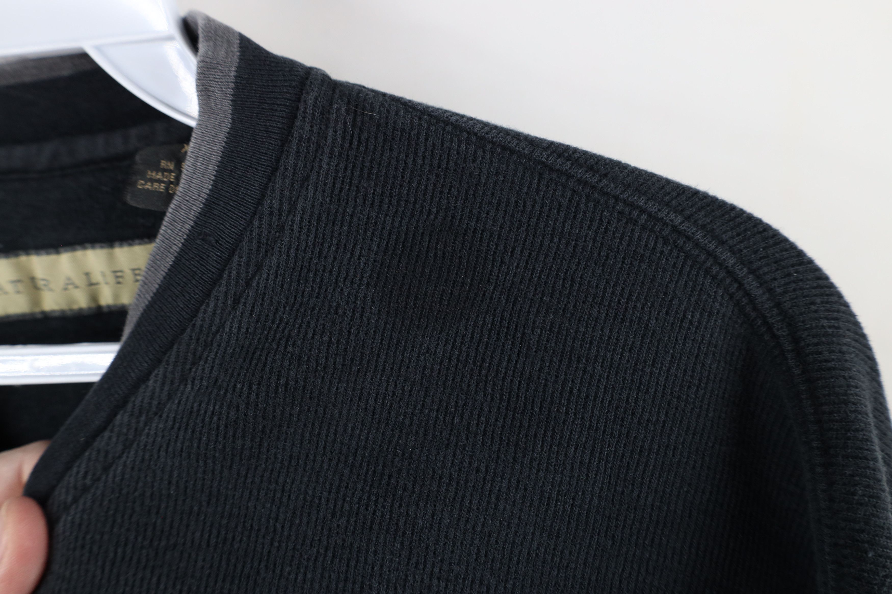 Vintage Vintage 90s Streetwear Block Ribbed Knit Long Sleeve T-Shirt Size US XL / EU 56 / 4 - 4 Thumbnail