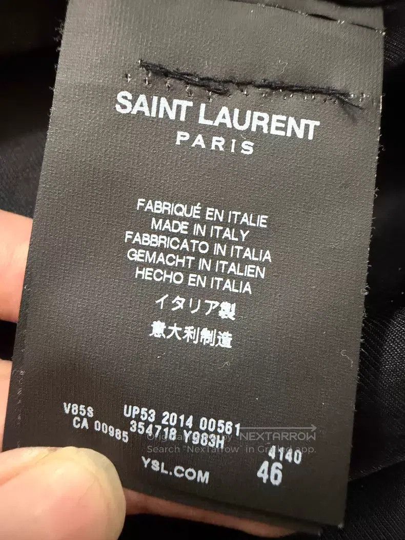 Saint Laurent Paris Saint Laurent Paris Teddy Woolen Baseball Jacket in Dark B Size US S / EU 44-46 / 1 - 4 Thumbnail