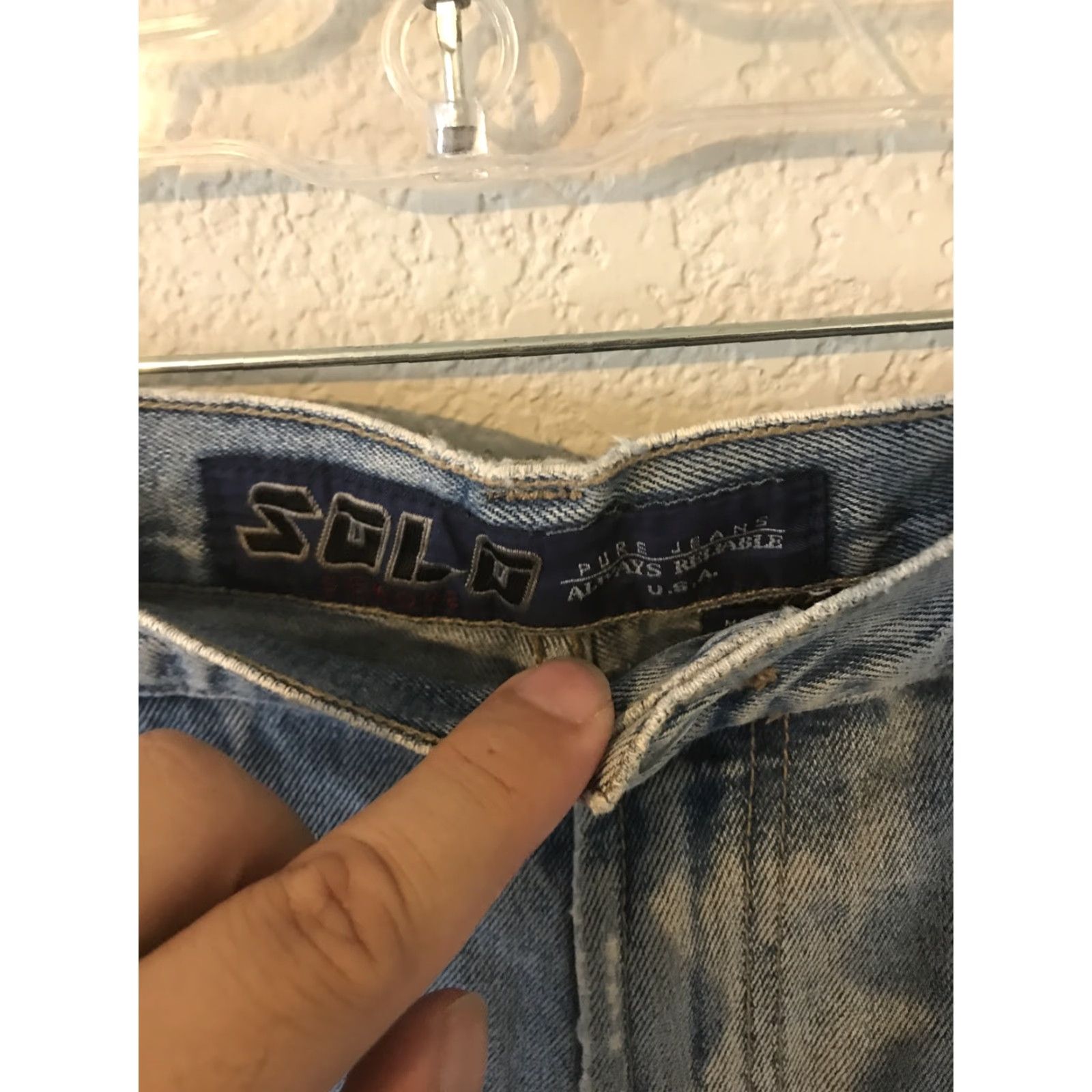 Vintage VINTAGE Solo Semore Denim Bermuda Shorts 40 Men Regular Blue Cotton USA 90s Pockets Size US 40 / EU 56 - 4 Thumbnail