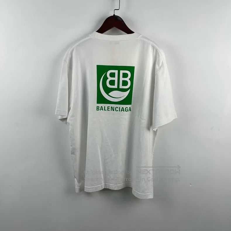 Balenciaga Balenciaga Green BB Logo Short Sleeve Size US L / EU 52-54 / 3 - 2 Thumbnail