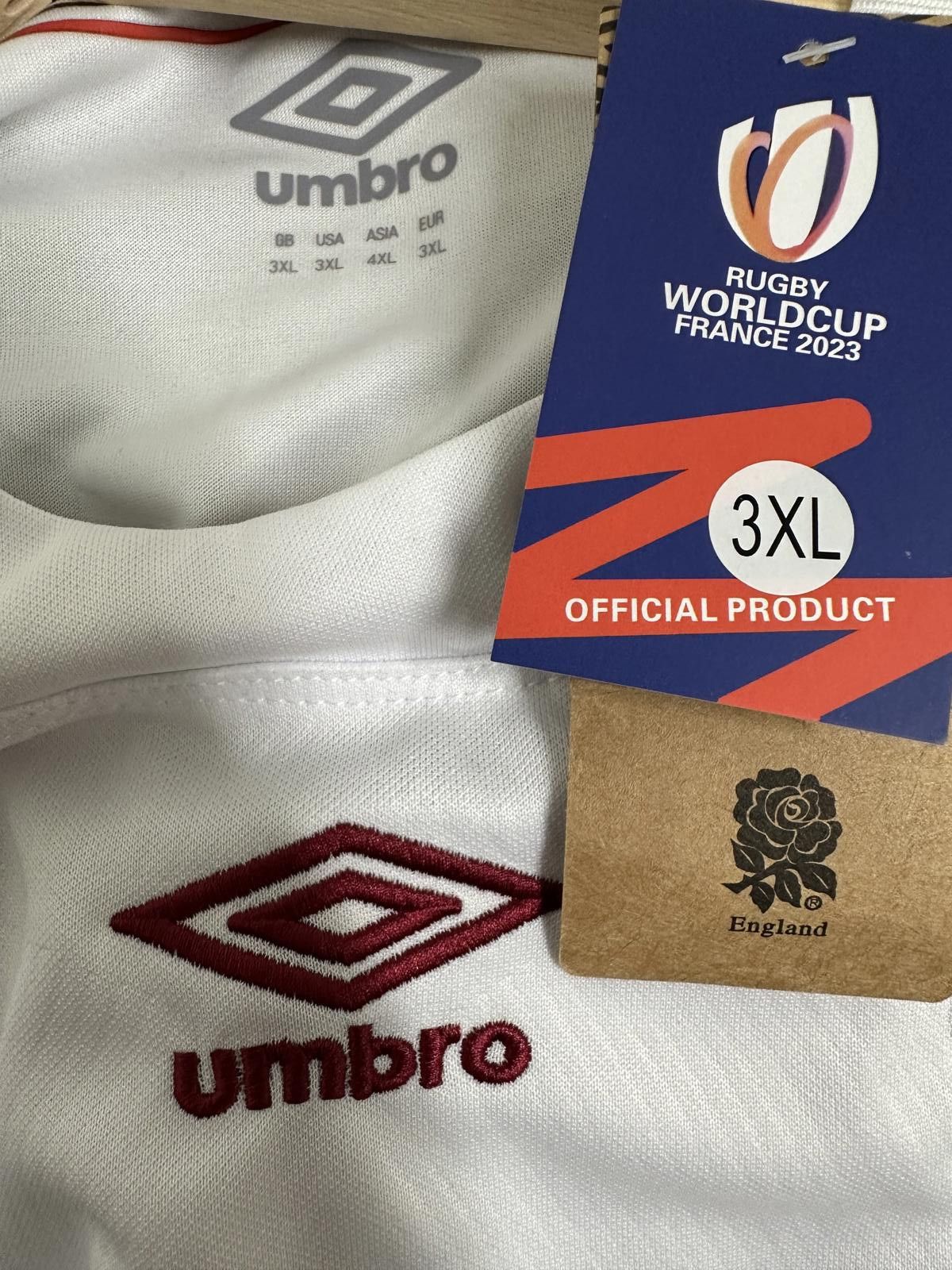 Umbro England Rugby World Cup 2023 White Jersey Size US XXL / EU 58 / 5 - 4 Thumbnail