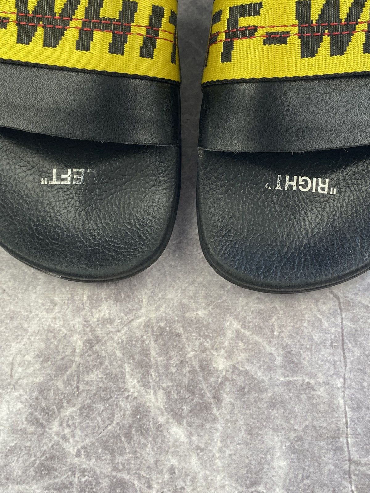 Off-White Off White Belted Stripes Slides Size: 44 Size US 11 / EU 44 - 2 Thumbnail