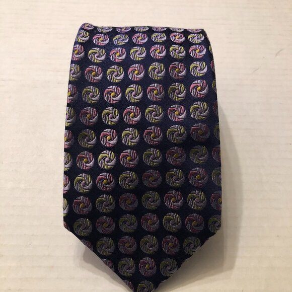 Ted Baker Ted Baker men's new navy 100%silk tie 3 1/2" X 60 1/4" Size ONE SIZE - 1 Thumbnail