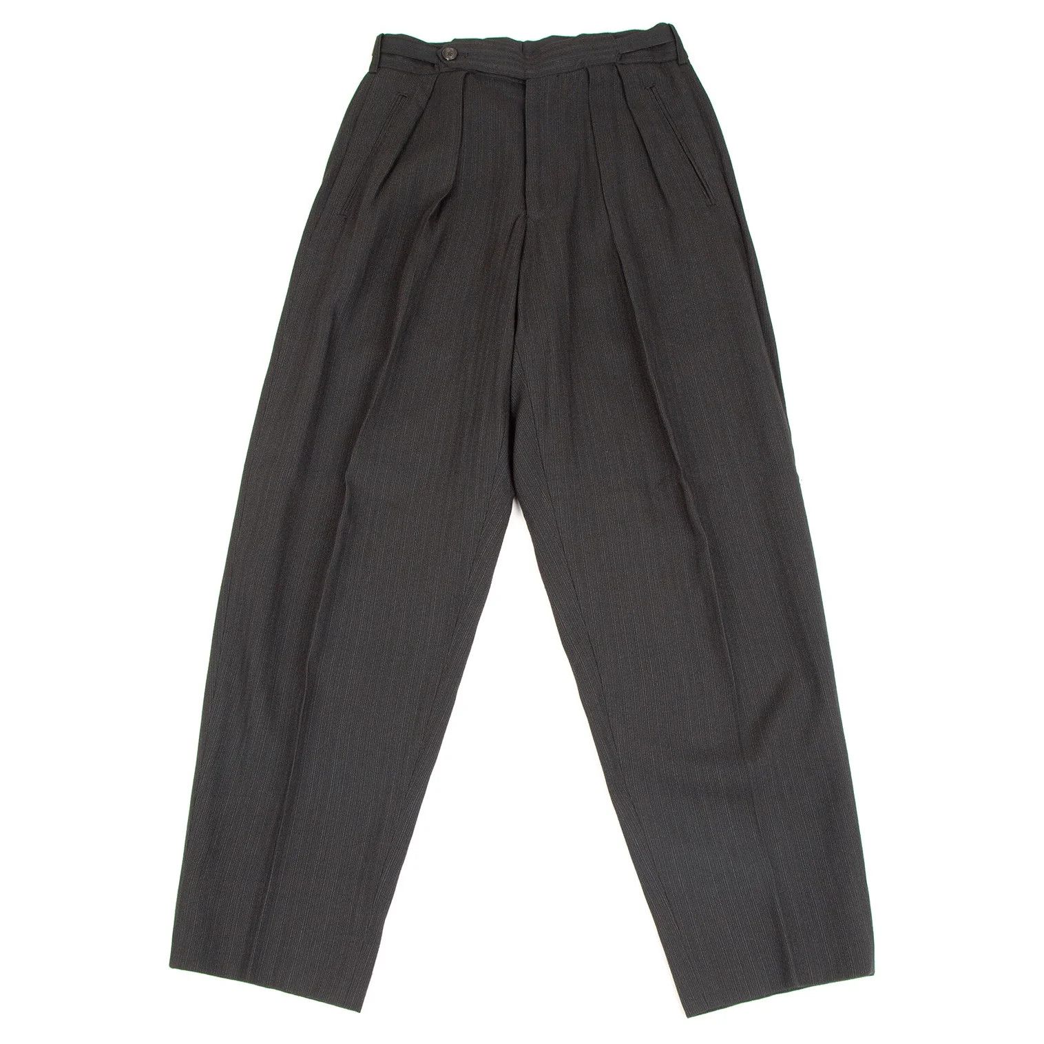 Yohji Yamamoto Yohji Yamamoto Suspenders Decorated Pinstripe Pants Size US 38 / EU 54 - 1 Thumbnail
