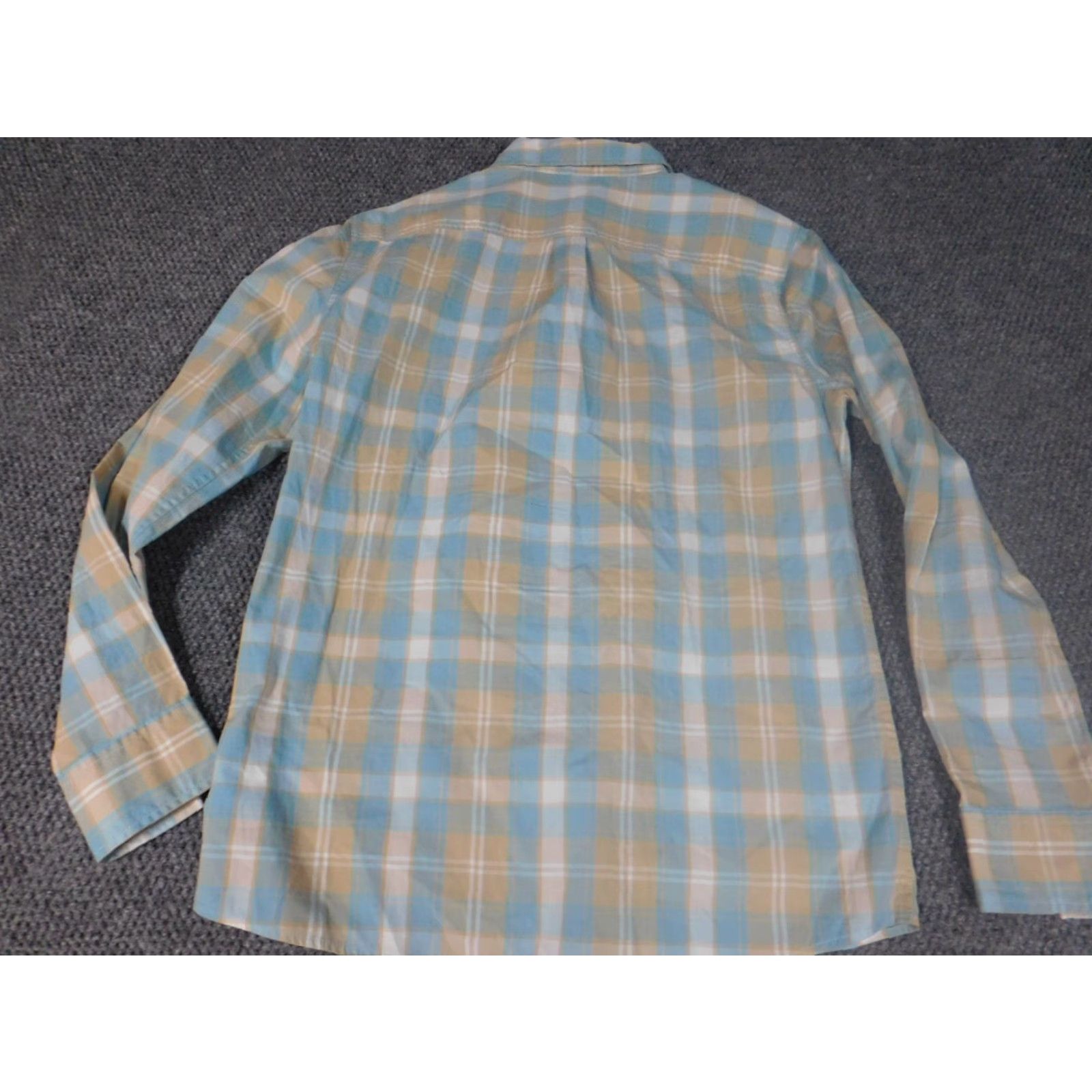 Jos. A. Bank Jos. A. Bank Mens Shirt Medium Slim Plaid Blue Button-Down Long Sleeve Collared Cotton Polyester Knit Size US M / EU 48-50 / 2 - 7 Thumbnail