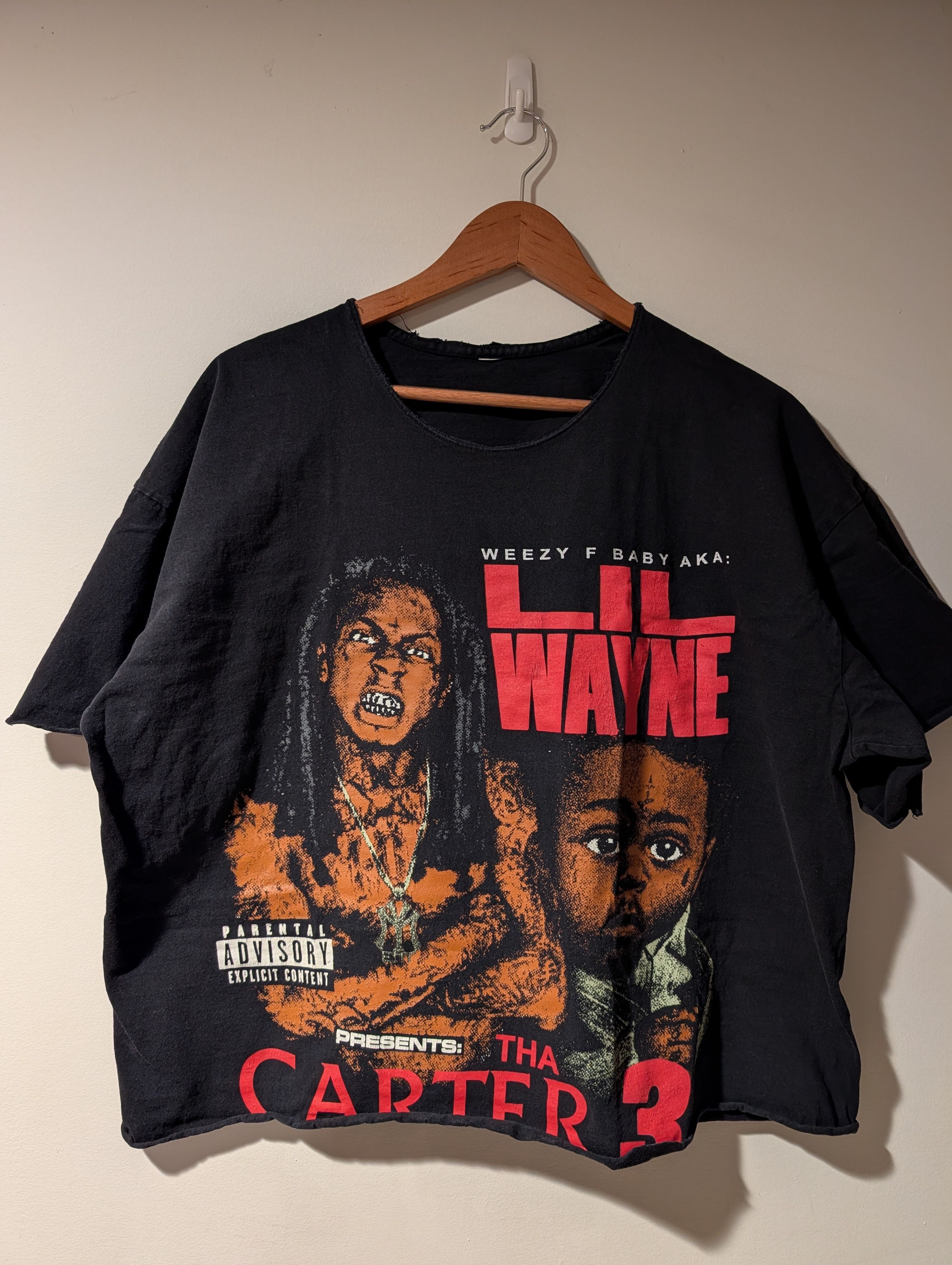 Rap Tees Lil Wayne Tha Carter III Rap Tee Cropped Boxy Fit Hip Hop Size US XXL / EU 58 / 5 - 1 Thumbnail