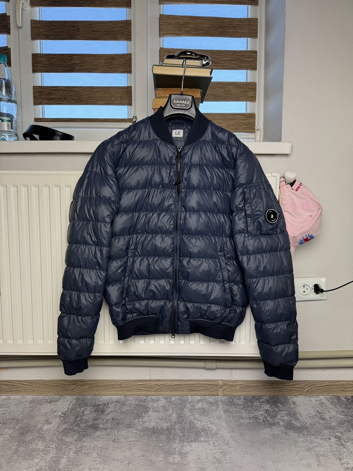 C.P. Company Vintage Down Puffer Aviator Nylon Bomber Jacket