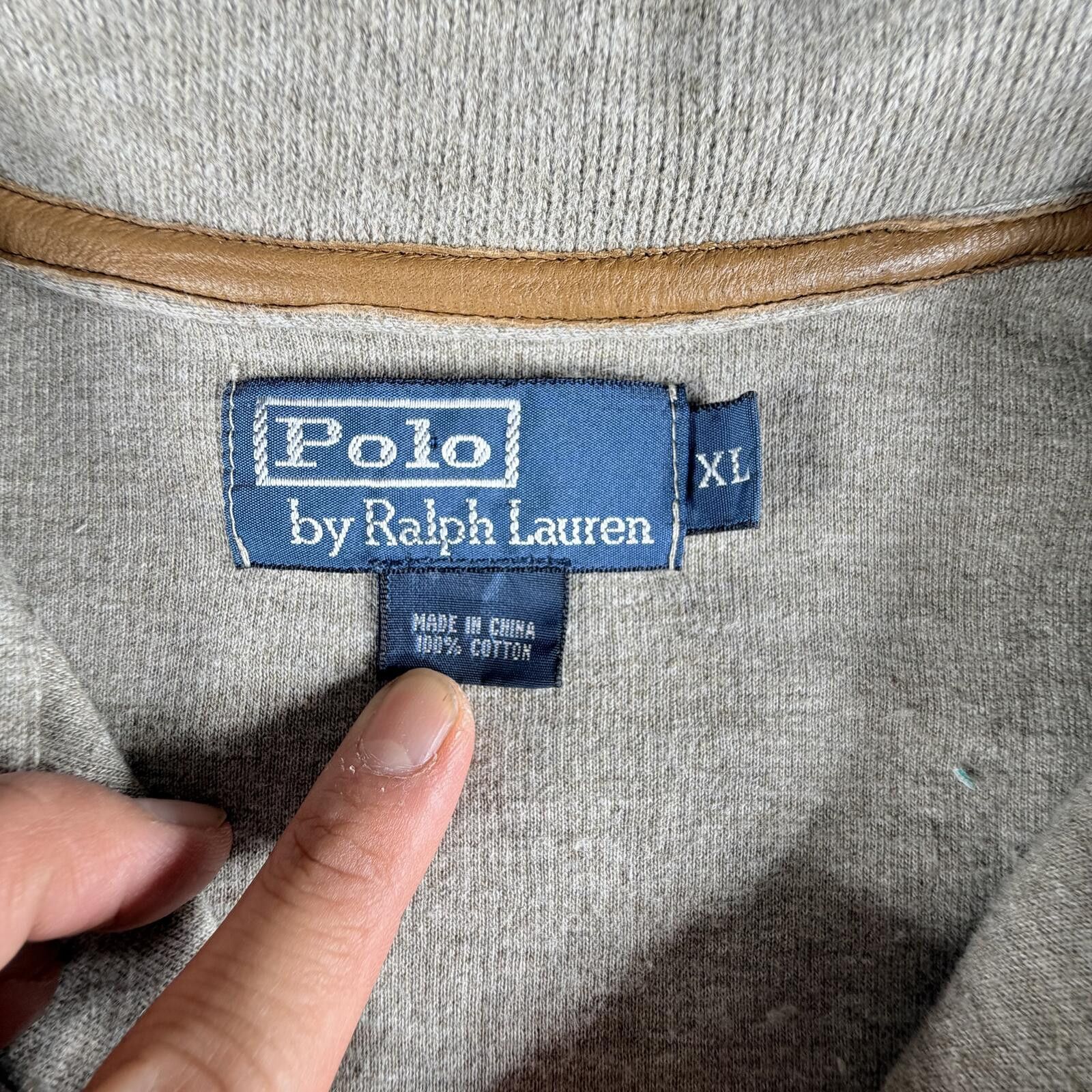 Other Ralph Lauren Sweater Men's XL Brown Quarter Zip 100% Cotton Size US XL / EU 56 / 4 - 2 Thumbnail