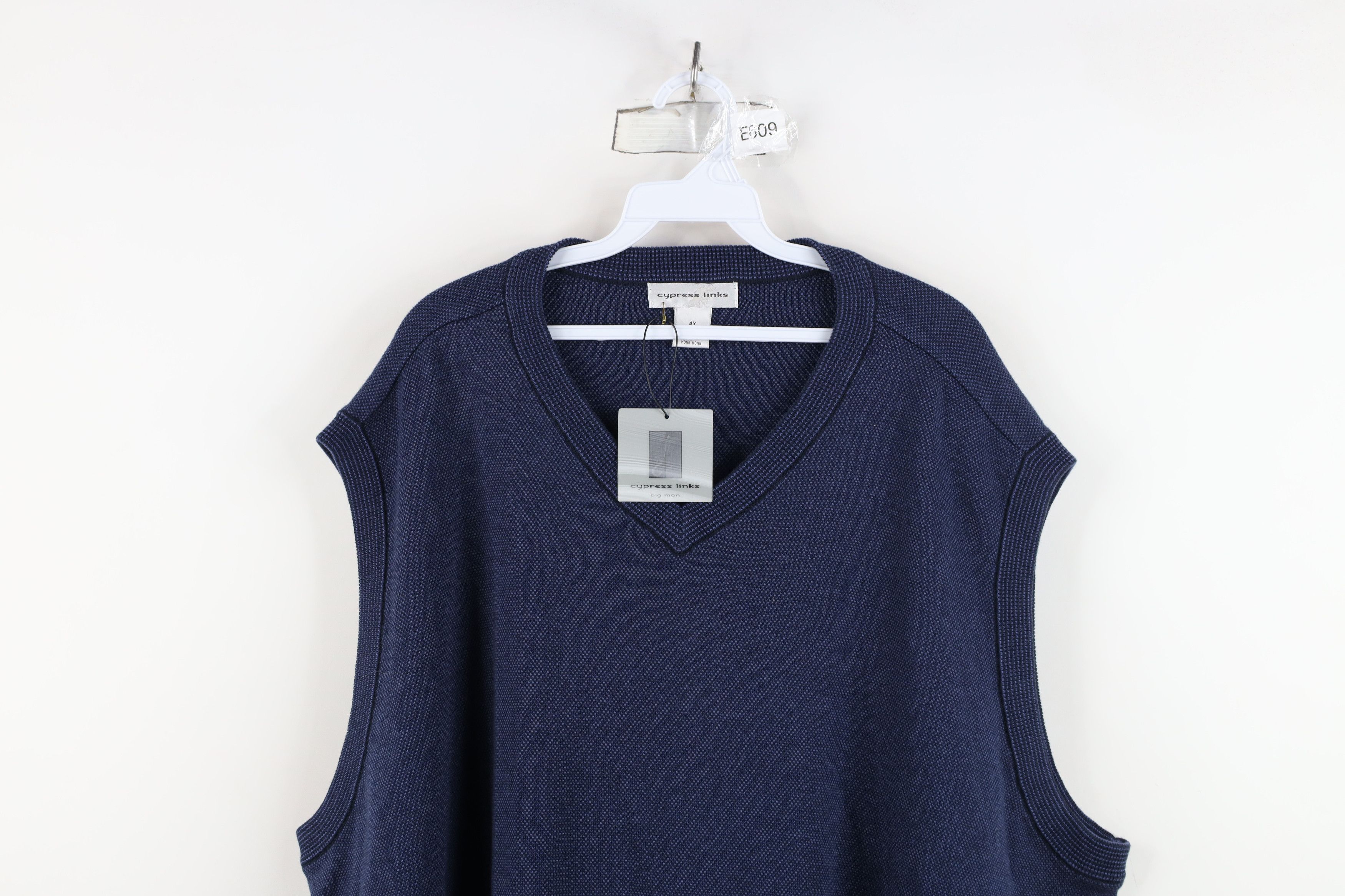 Vintage Deadstock Vintage 90s Streetwear V-Neck Sweater Vest Blue Size US XXL / EU 58 / 5 - 2 Thumbnail