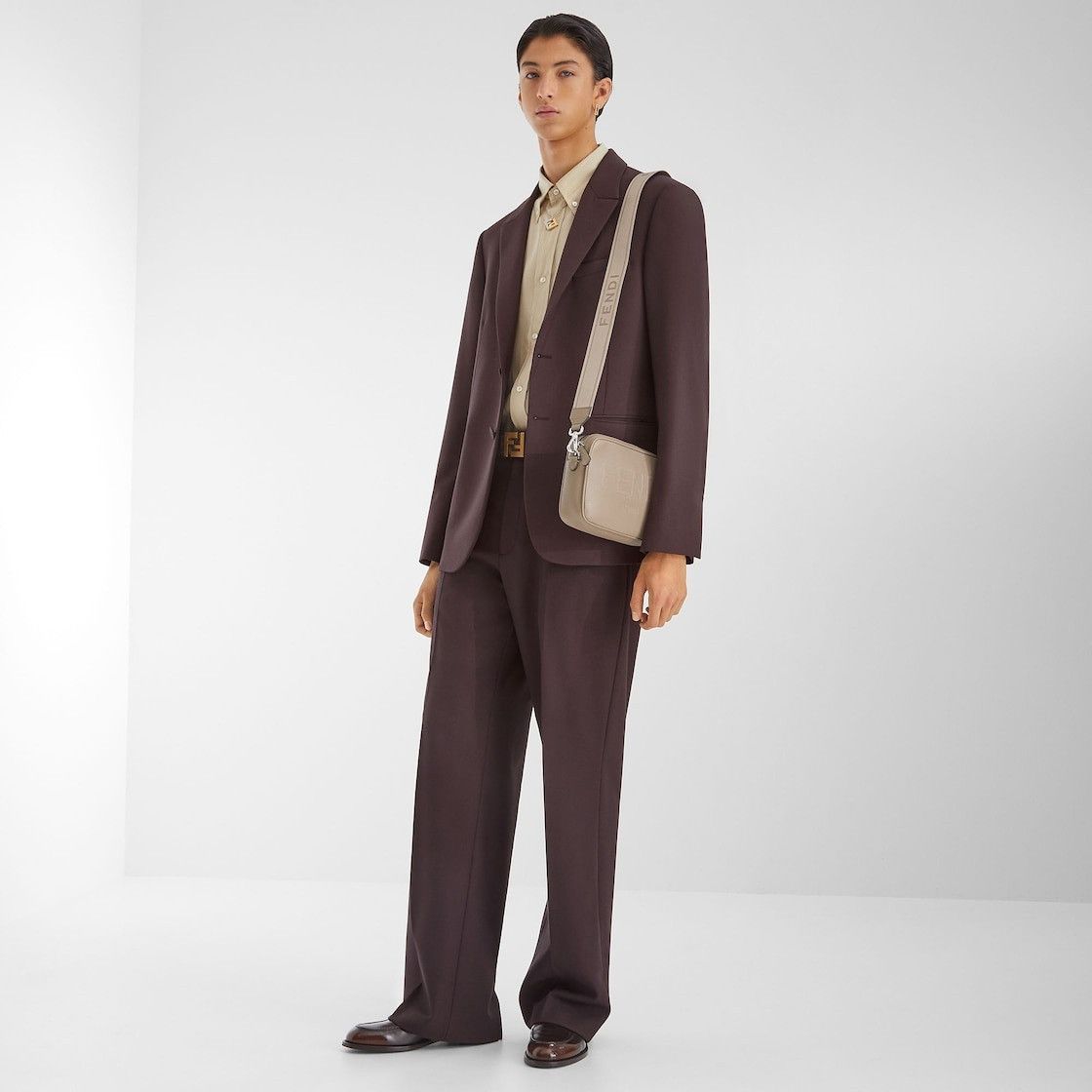 Fendi o1s1wg110125 Suit Pants in Coffee Size US 32 / EU 48 - 2 Thumbnail