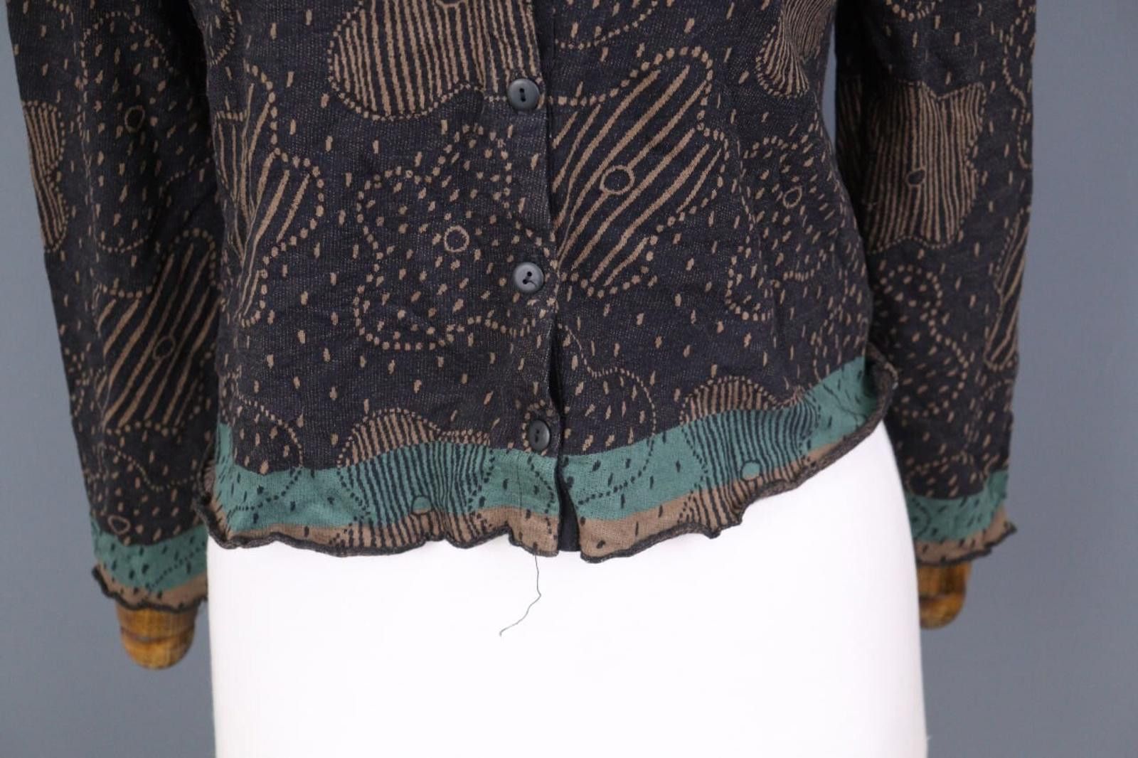 Designer Gudrun Sjödén Multicolor Floral Cotton Cardigan Size S Size S / US 4 / IT 40 - 3 Thumbnail
