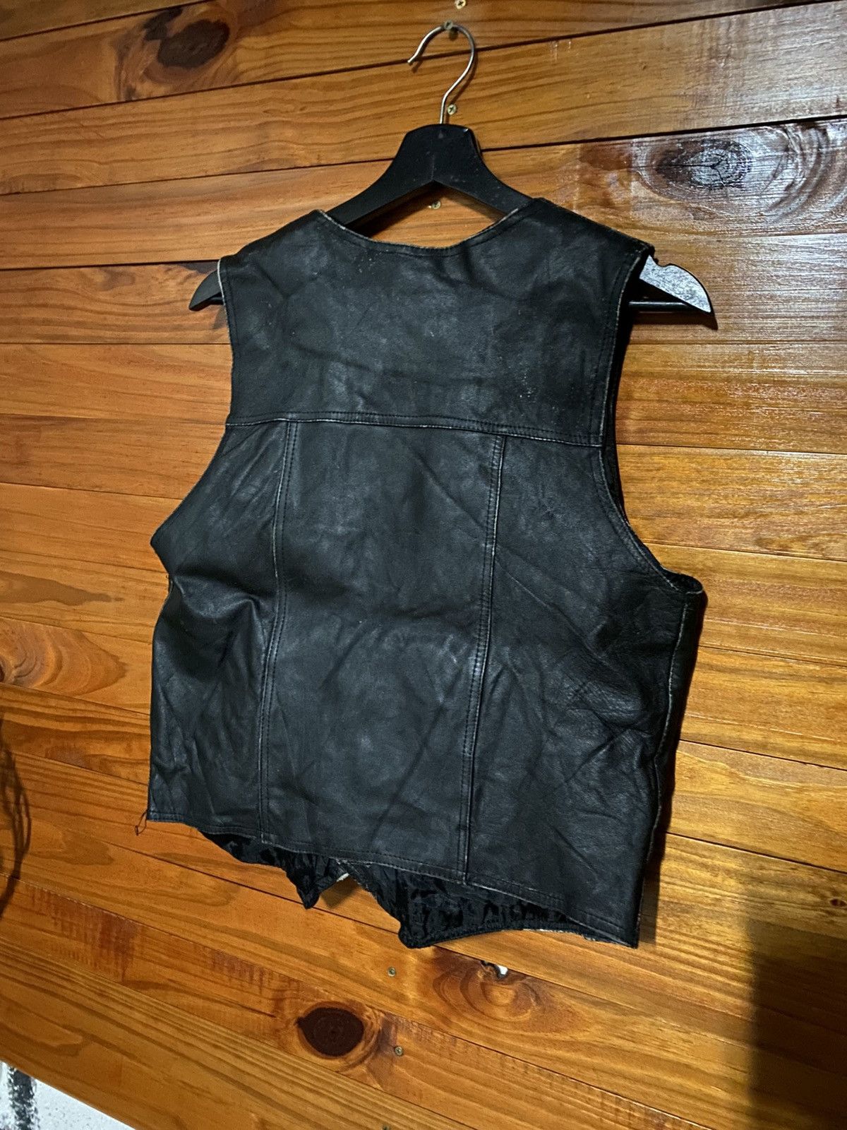 Giorgio Fiorelli Vintage Fiorelli Black Leather Western Biker Waistcoat Size US S / EU 44-46 / 1 - 9 Thumbnail