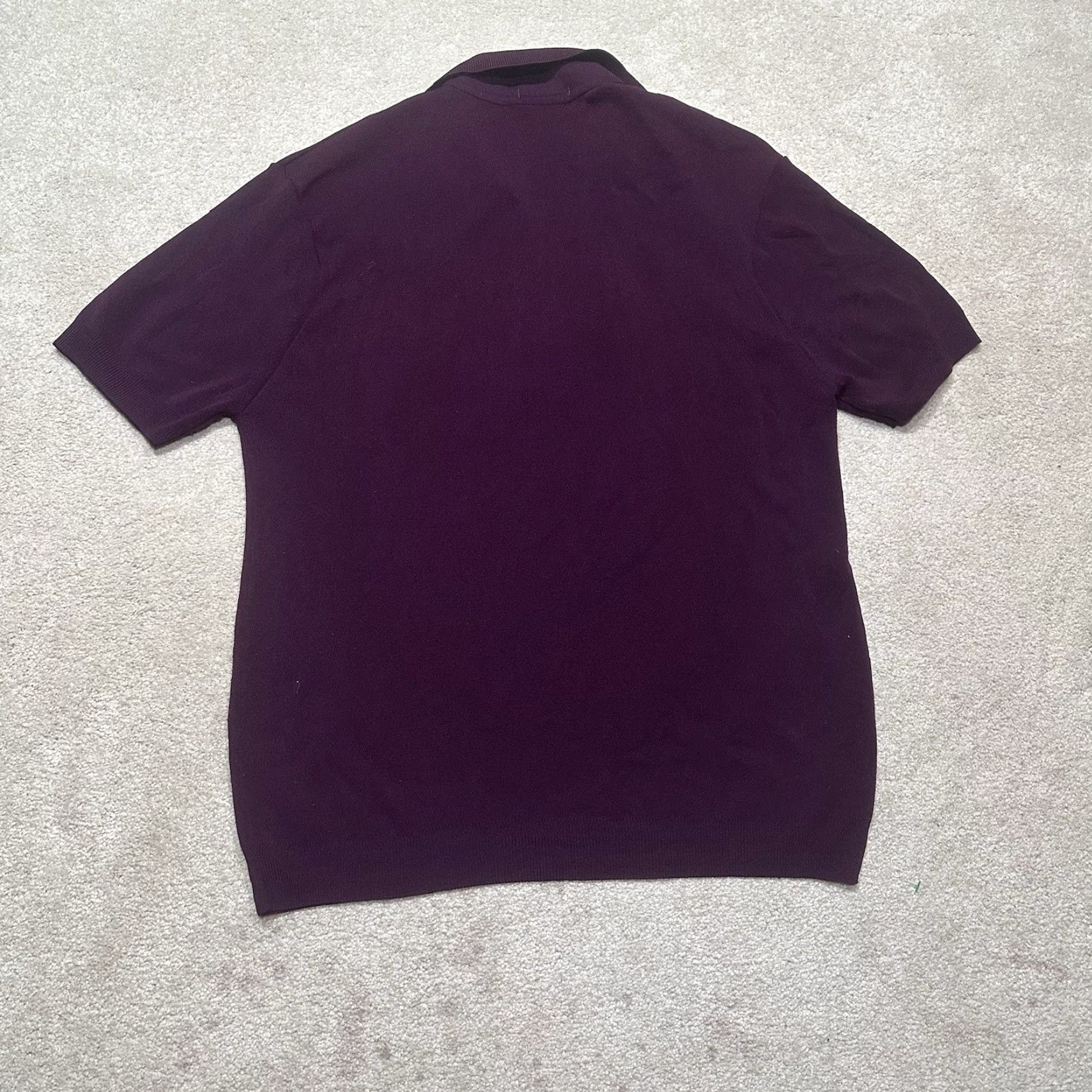 Vintage VINTAGE Ban Lon Polo Shirt Mens M Purple 60s Embroidered Mad Men Polo Rugby Short Sleeve Art Deco 1960s Original US Size US M / EU 48-50 / 2 - 2 Thumbnail