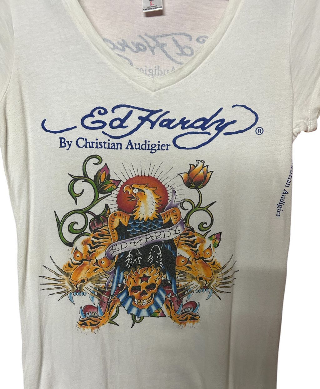 Christian Audigier × Ed Hardy × Vintage Vintage Ed Hardy women tshirt Size L / US 10 / IT 46 - 3 Thumbnail