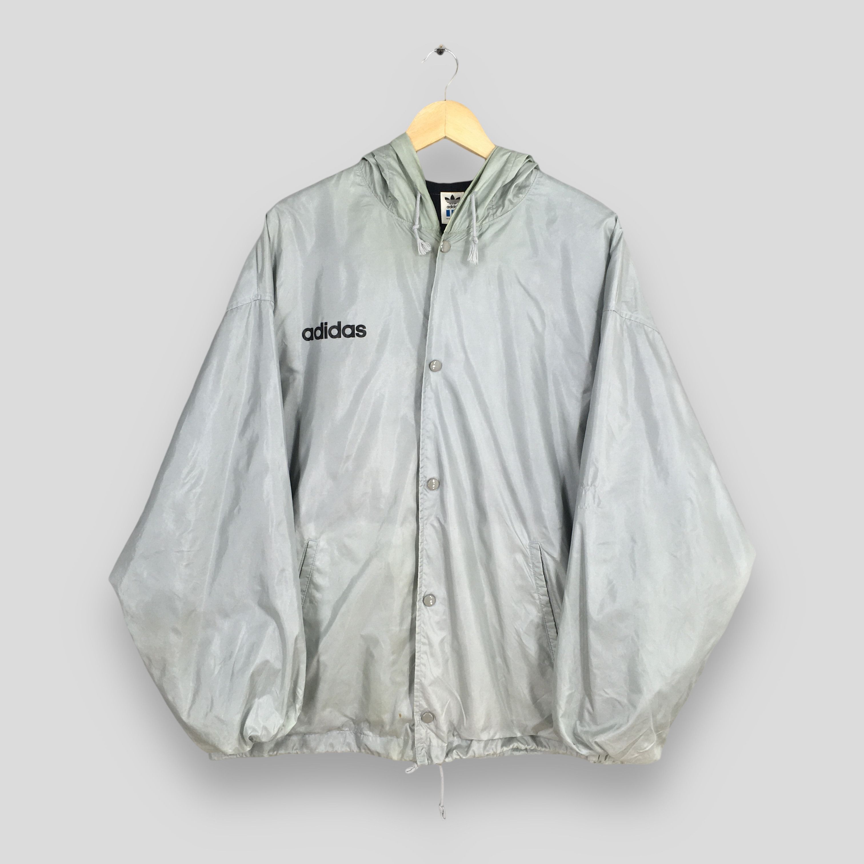 Adidas Vintage Adidas Trefoil Windbreaker Jacket Hoodie Large Size US L / EU 52-54 / 3 - 3 Thumbnail