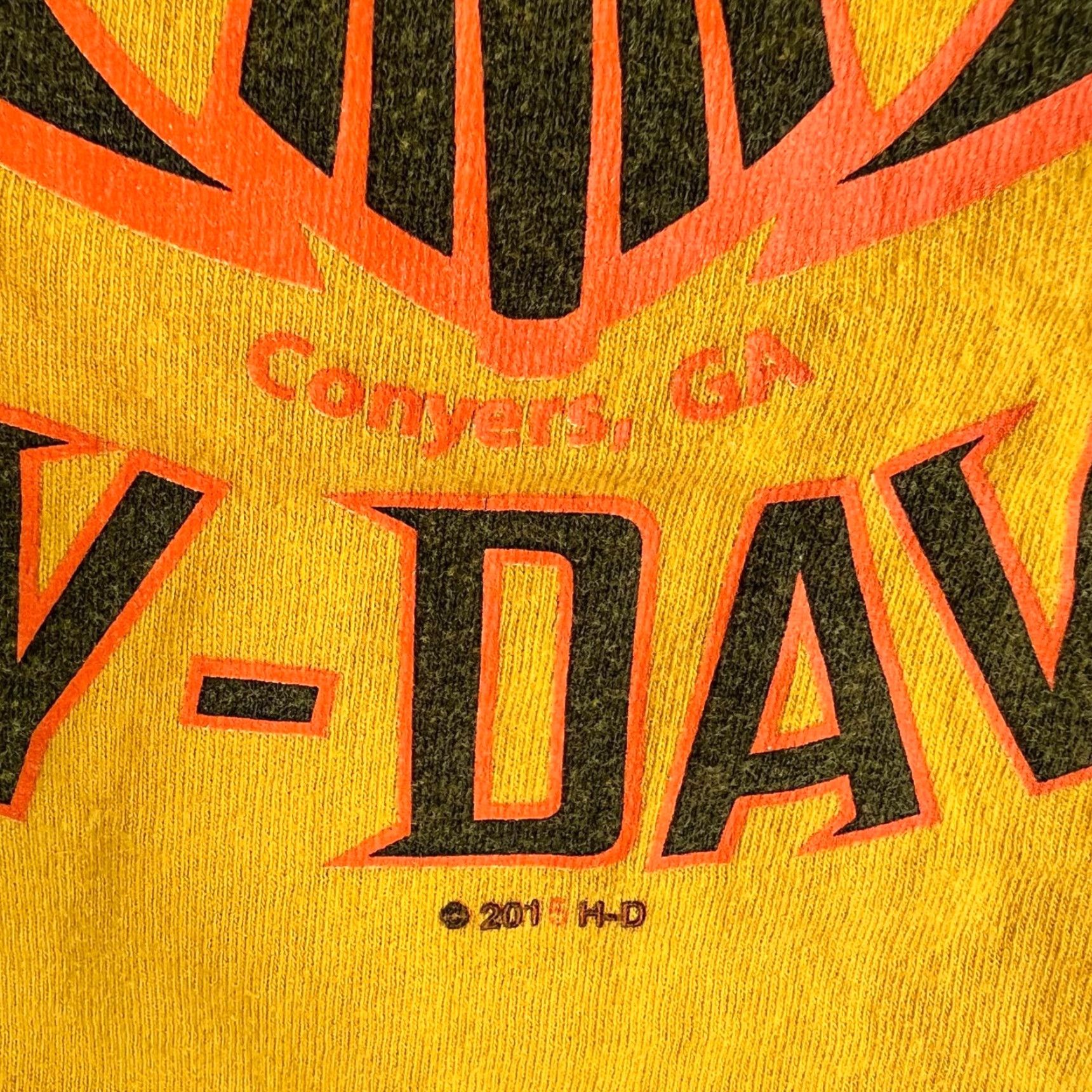 Harley Davidson Harley-Davidson Shirt Mens Size M Crew Neck Yellow Pocket Graphic Conyers GA USA 2010s Biker Capable of Pockets Mens Size US M / EU 48-50 / 2 - 7 Thumbnail