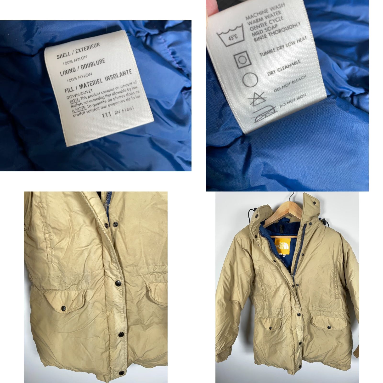 The North Face VINTAGE The North Face Puffer Jacket Women's Large Beige Insulated 80s Outdoor Size L / US 10 / IT 46 - 8 Thumbnail