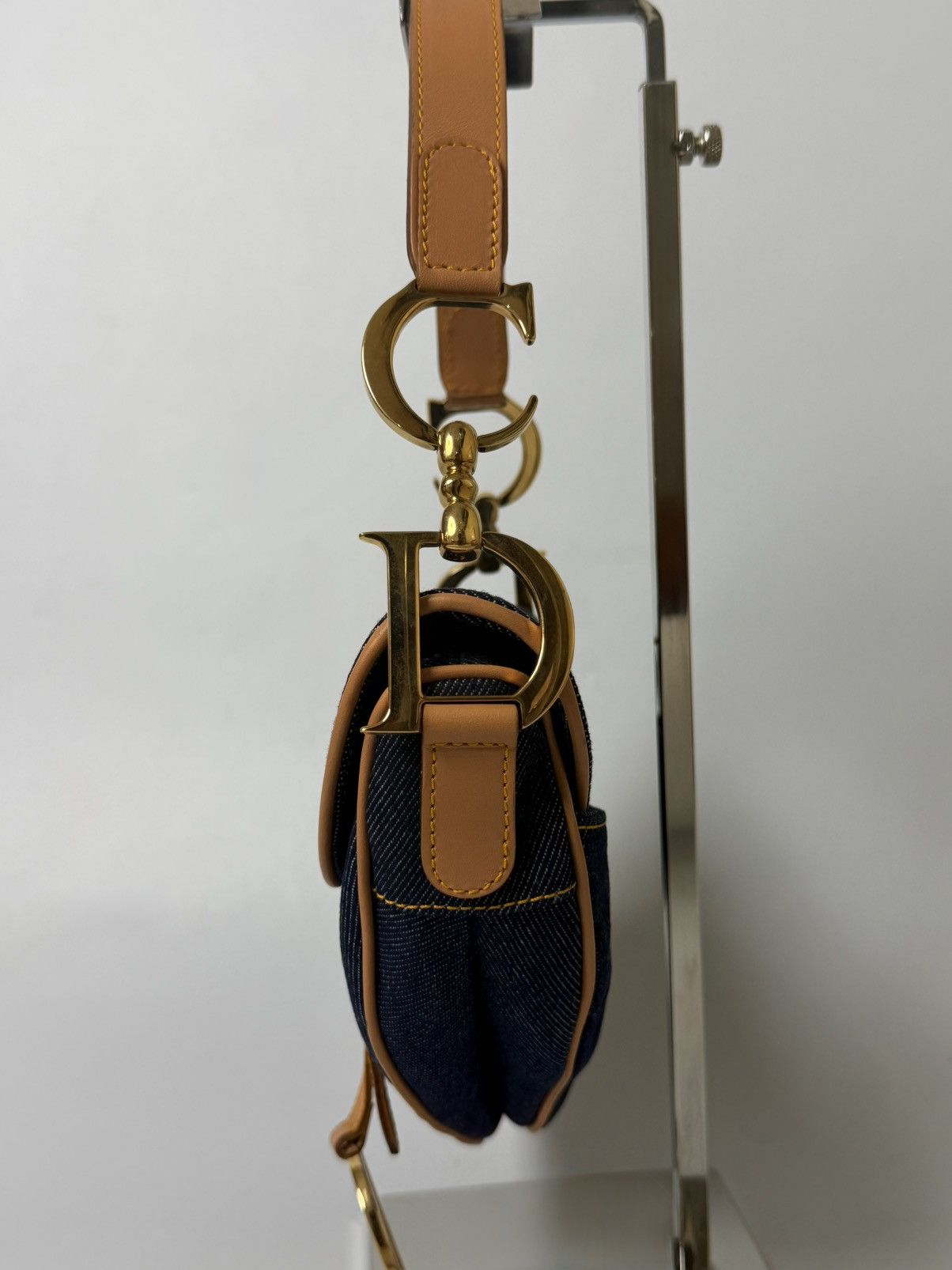 Dior 2000’s Christian Dior Saddle Blue Denim Rare Lining Size ONE SIZE - 5 Thumbnail
