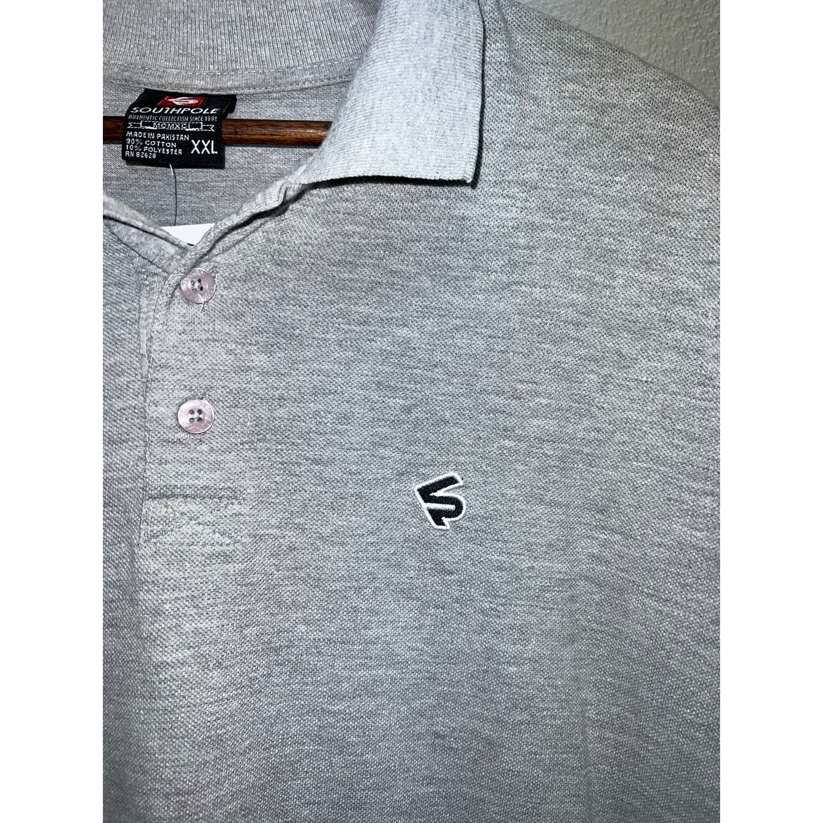 Southpole Y2K Southpole Gray Polo Shirt South Pole Top Mens XL Size US XL / EU 56 / 4 - 3 Thumbnail