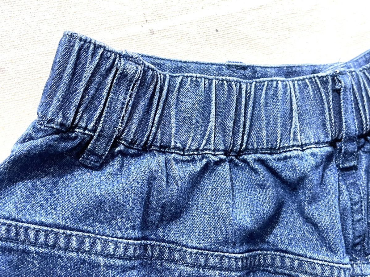 CHOCOOLATE Denim Elastic Waist A Line Faux Button Midi Skirt Size 27" / US 4 / IT 40 - 16 Thumbnail