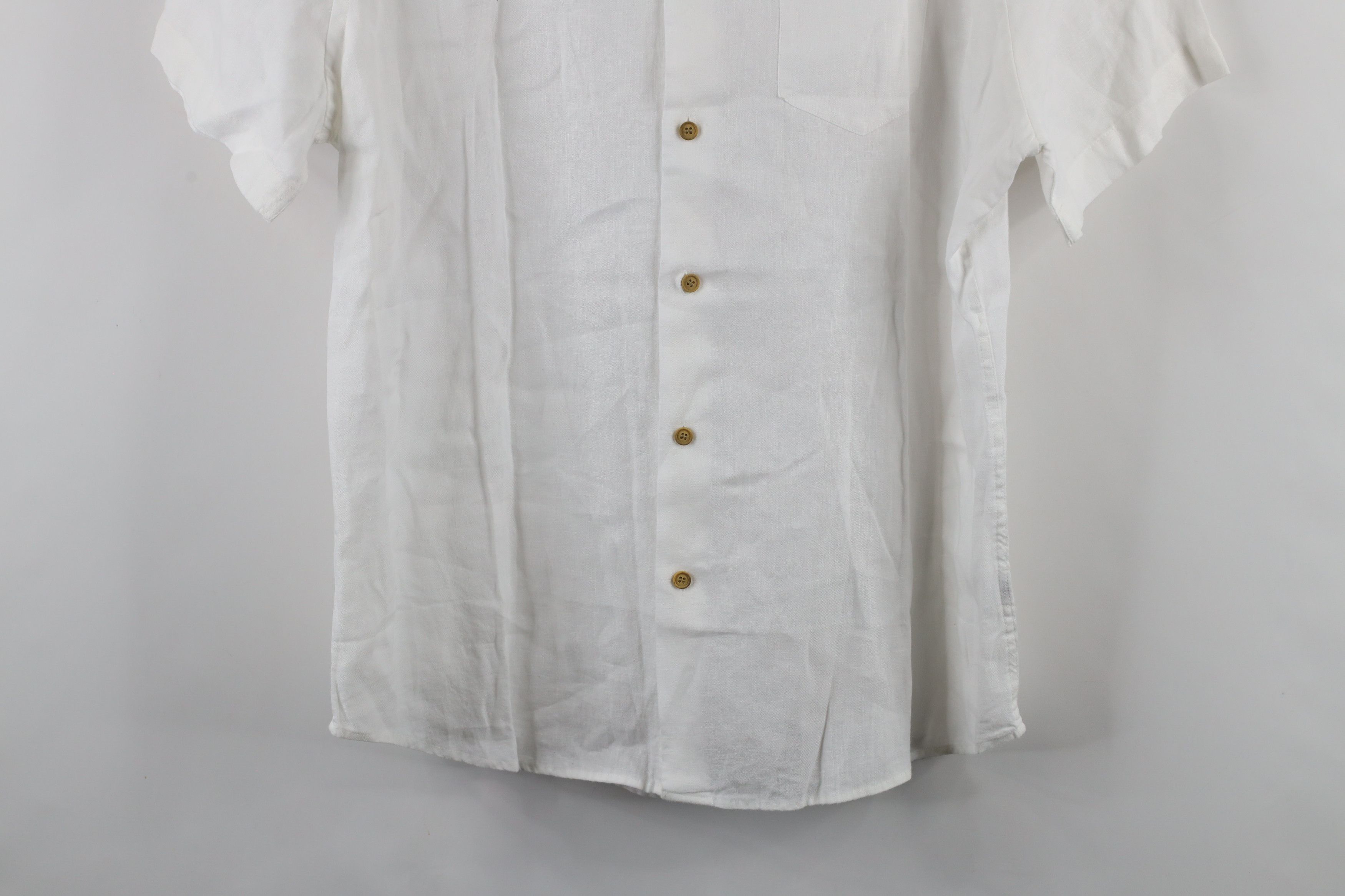 Vintage Bair McNutt Irish Linen Sheer Short Sleeve Band Button Shirt Size US L / EU 52-54 / 3 - 3 Thumbnail