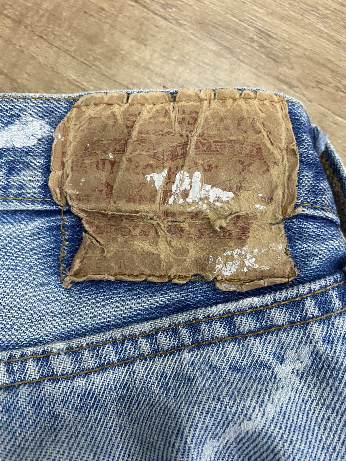 Levi's Vintage Levis small E redline selvadge splash paint Size US 34 / EU 50 - 10 Thumbnail