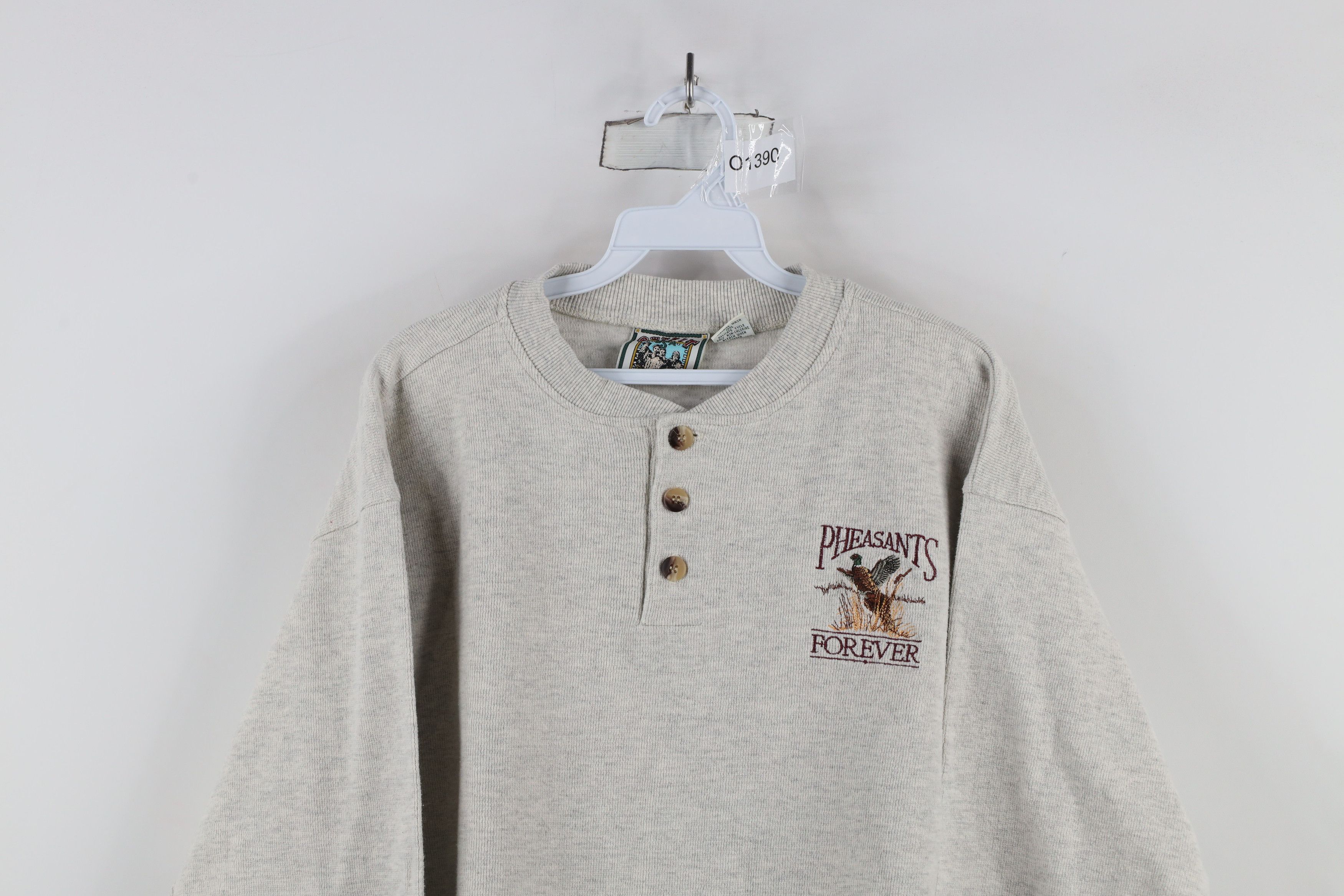 Vintage Vintage 90s Forever Ribbed Knit Long Sleeve Henley T-Shirt Size US XL / EU 56 / 4 - 2 Thumbnail