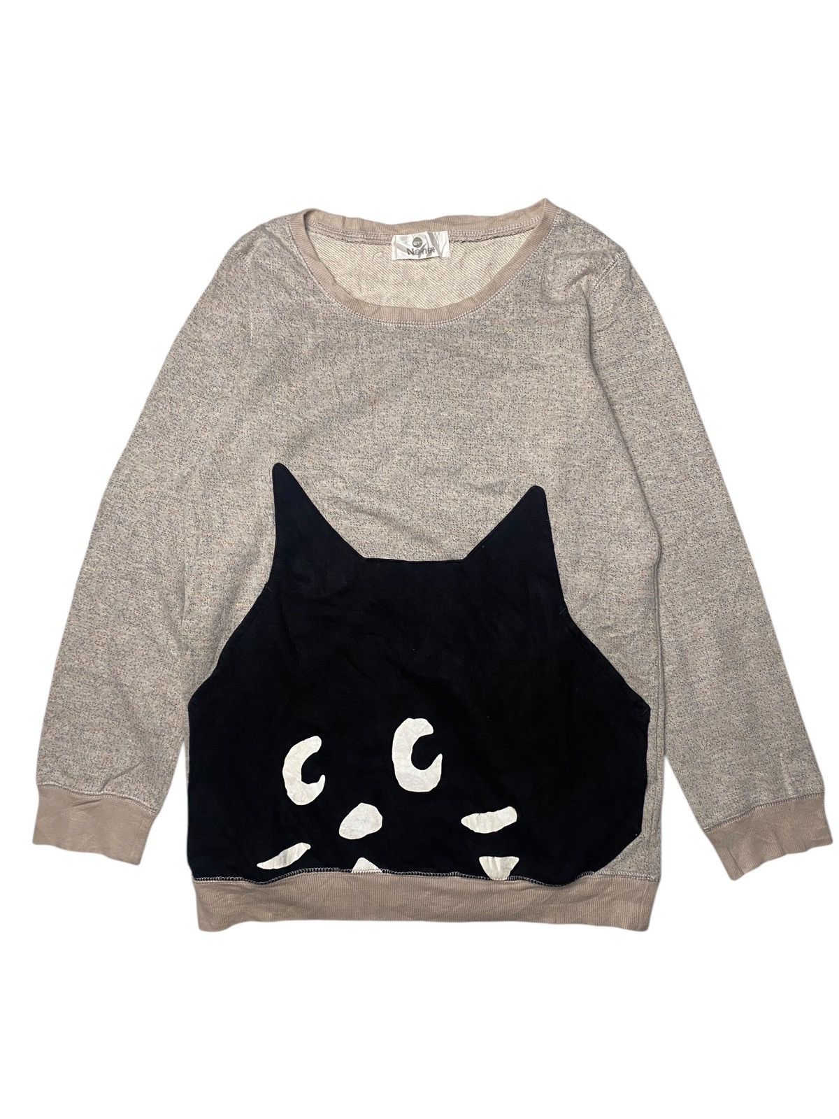 Ne-Net 2000's Ne-net Cat Logo Sweatshirt Size US S / EU 44-46 / 1 - 1 Thumbnail