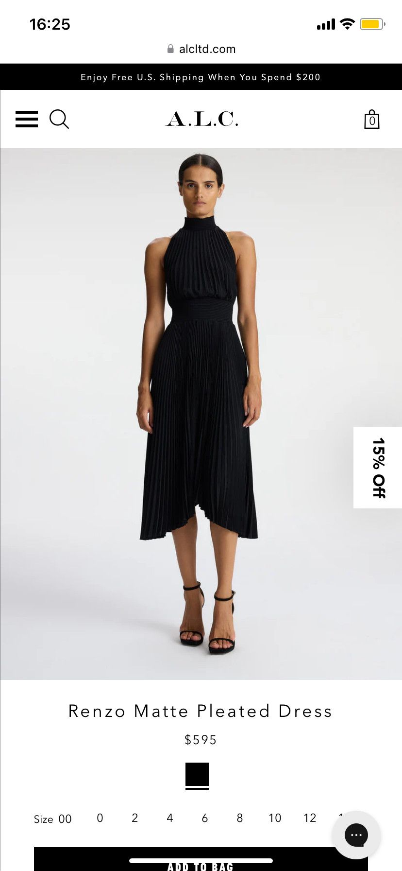 A.L.C. Renzo Matte Pleated Dress Size XL / US 12-14 / IT 48-50 - 1 Thumbnail