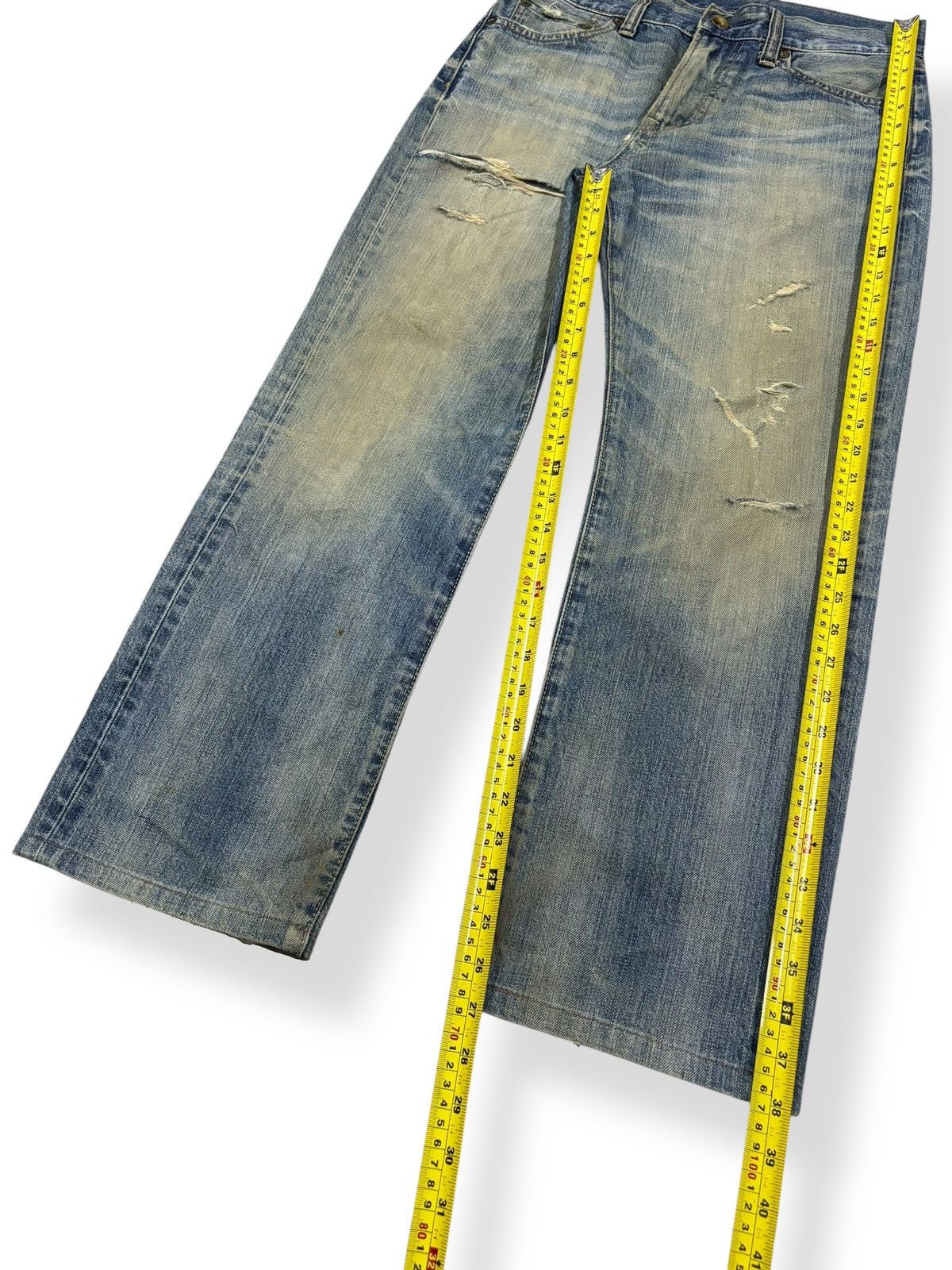 Undercover × Uniqlo Vintage Uniqlo S002 Mud Wash Distressed Grunge Jeans Size US 31 - 15 Thumbnail