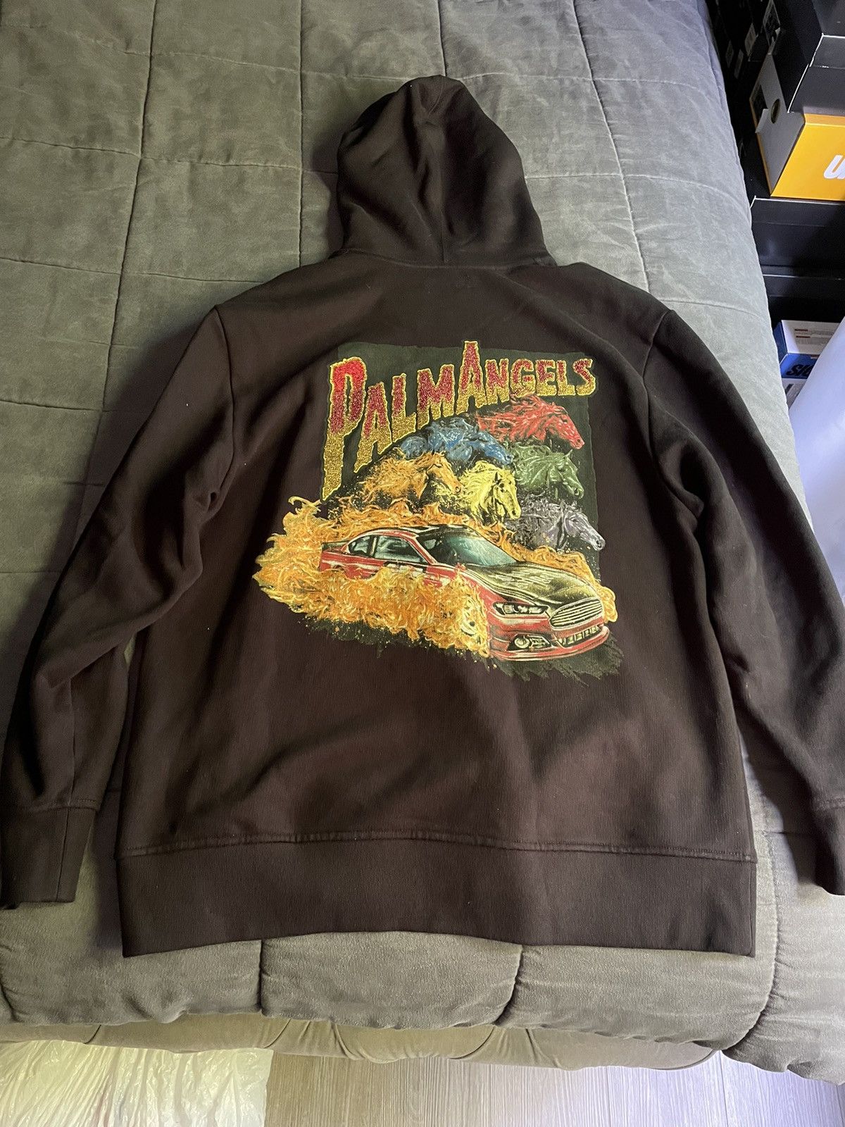 Palm angels horsepower hoodie sale