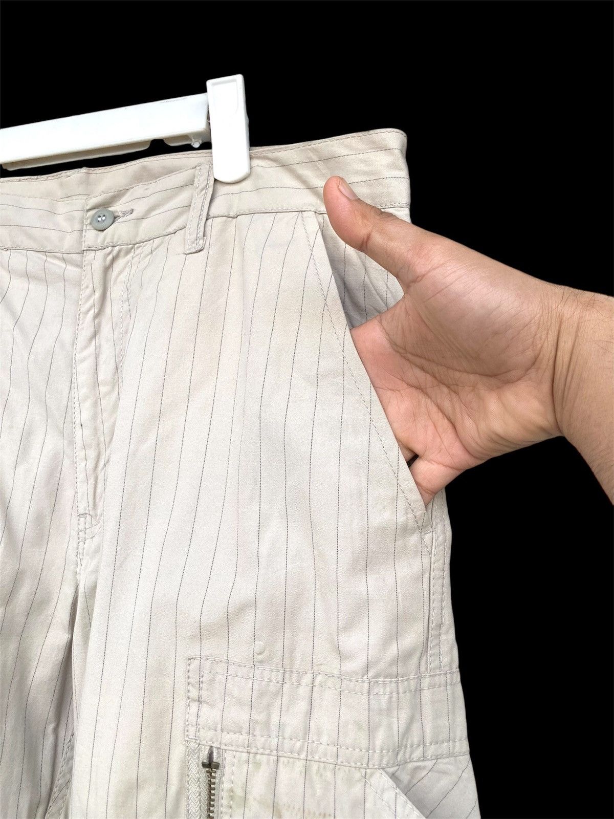PPFM PPFM Stripe Japanese Cargo Pants Size US 34 / EU 50 - 6 Thumbnail